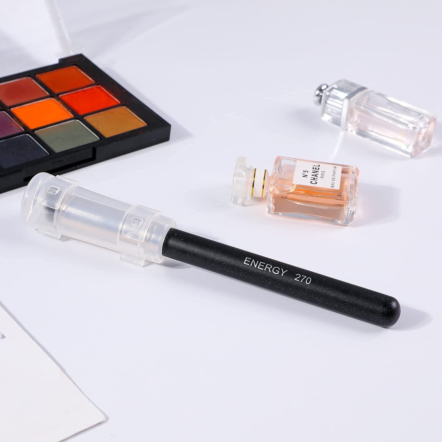Energy Concealer Brush Under Eye Mini Angled Flat Top Kabuki Nose Contour Brush For Concealing Blending Setting Buffing With Pow