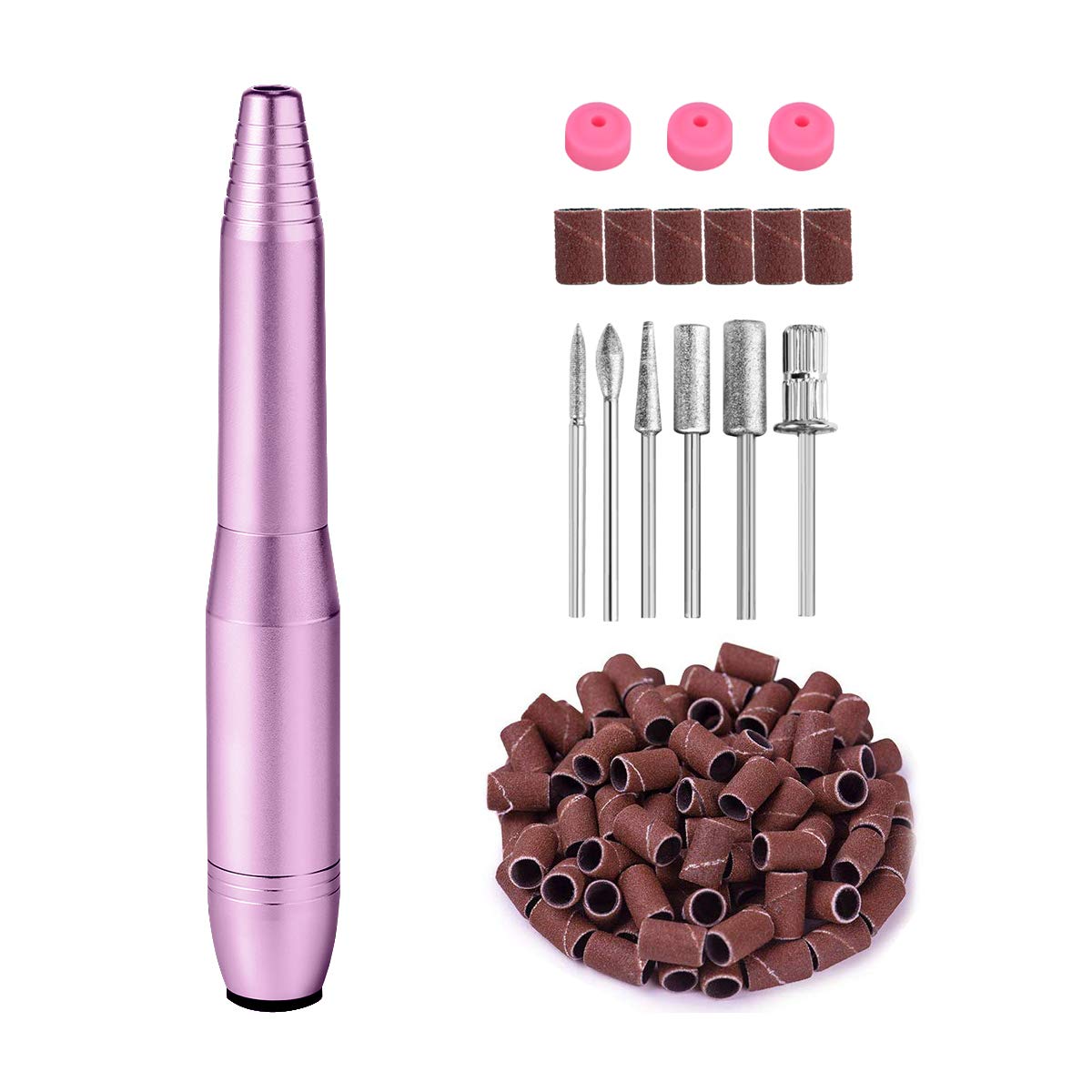Electric Nail Drill File Kits 20000RPM Adjustable Professional Nail Drill Machine Acrylic Gel Nails Manicure Pedicure Polishing 