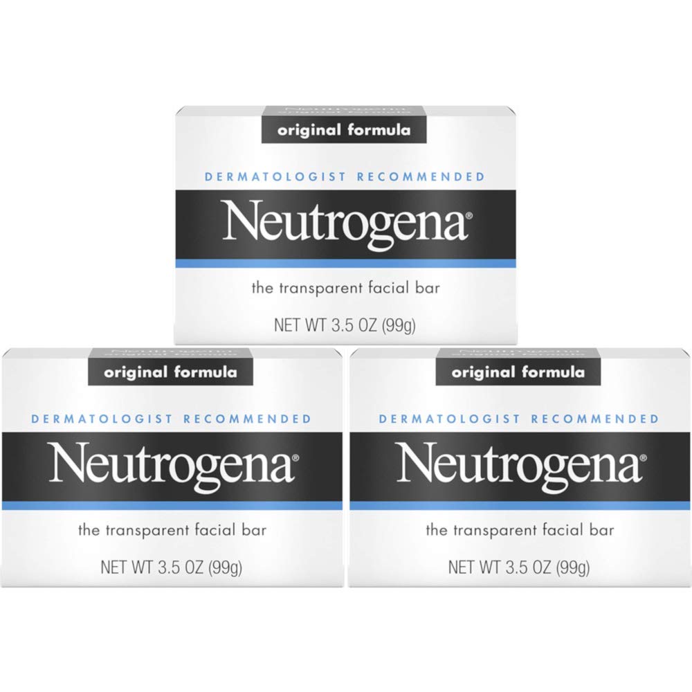 Neutrogena The Transparent Facial Bar Original Formula, 3.50 Ounces Each (Value Pack Of 3)