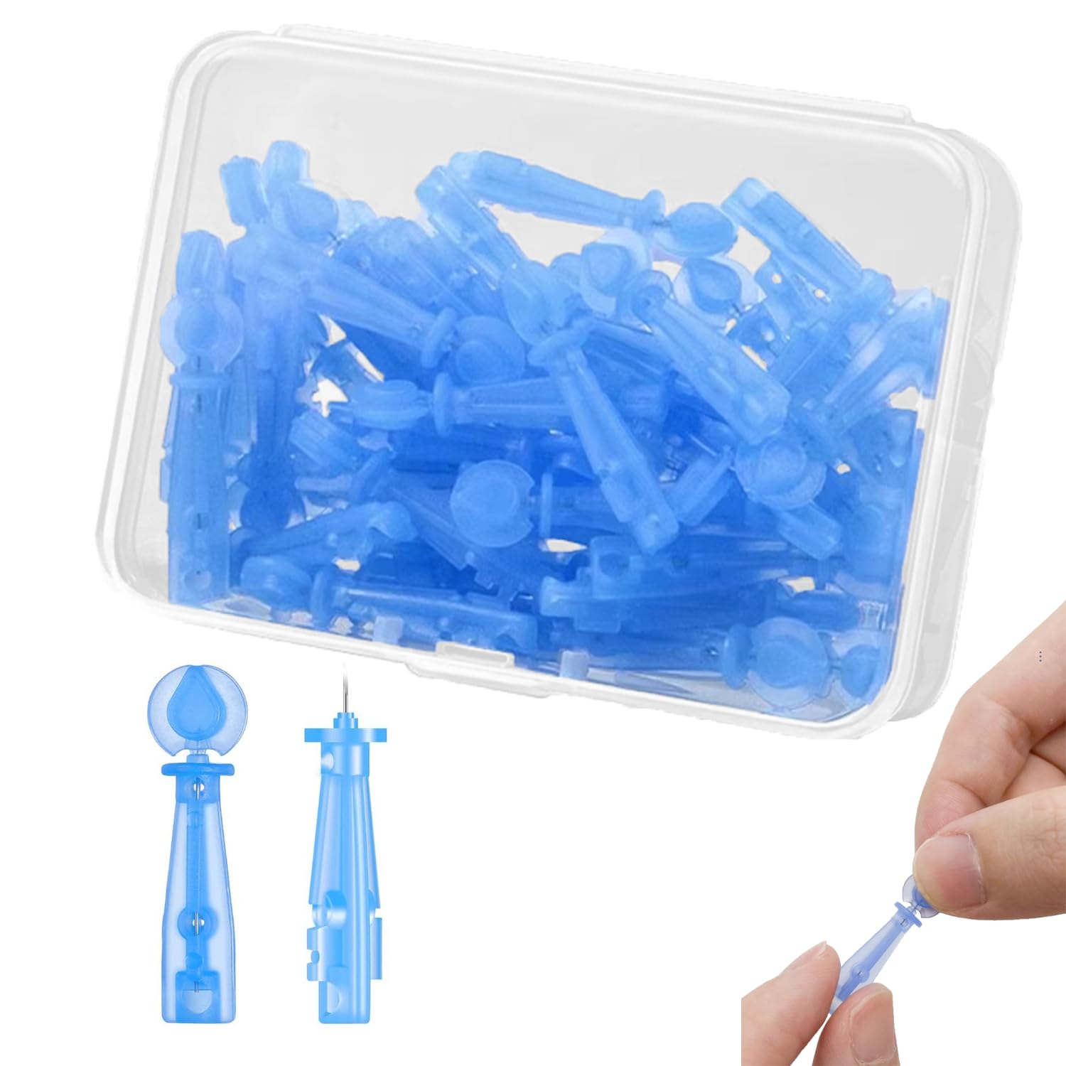 50 Pack Disposable Blackhead Remover Needles & Pimple Popper Tool Kit - Professional Acne Extractor Lancets for Whitehead, Comed