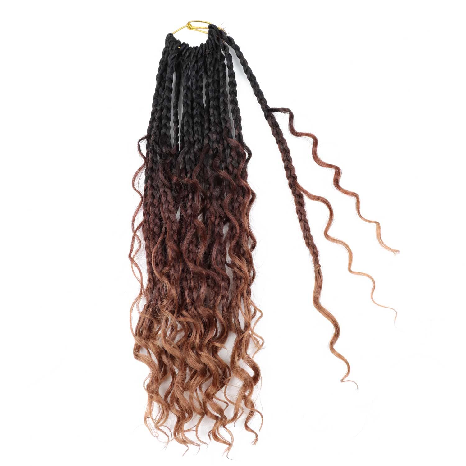 14 Inch Crochet Box Braids Curly Ends 8 Packs Box Braid Crochet Hair Prelooped Synthetic Crochet Braids for Black Women(14inch,