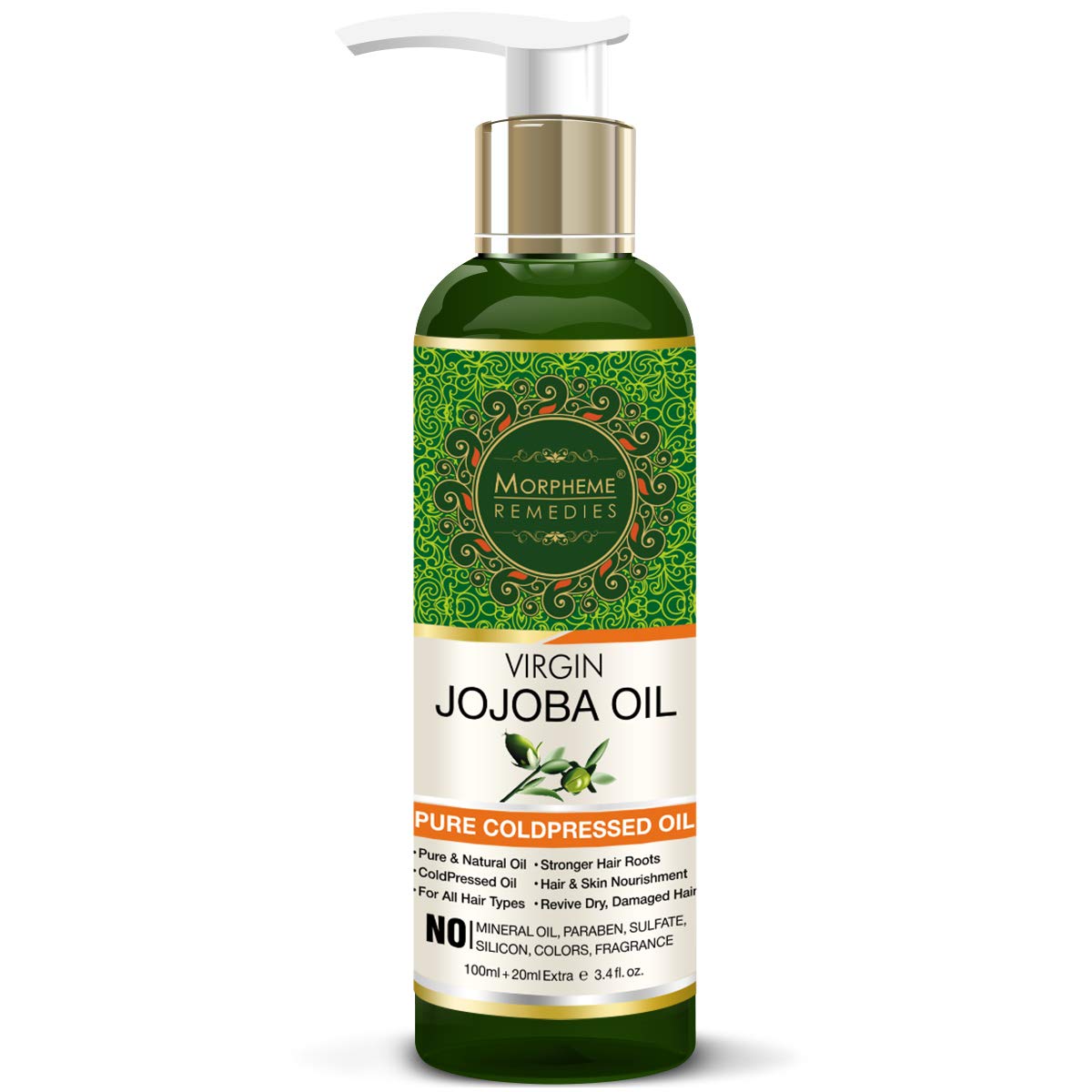Morpheme Remedies Cold Pressed Virgin Jojoba Oil, 120ml