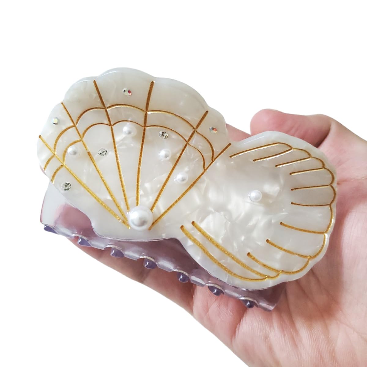 Pearl Mussel Claw Clip,Acetate Hair Clips,Small Claw Clips For Women