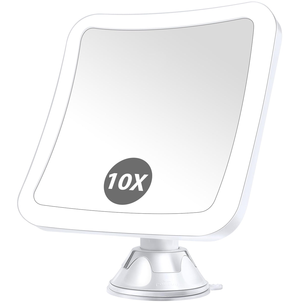 MIYADIVA Magnifying Mirror with Light,10X Lighted Makeup Mirror with Magnification,Suction Cup Makeup Mirror with Lights and Mag