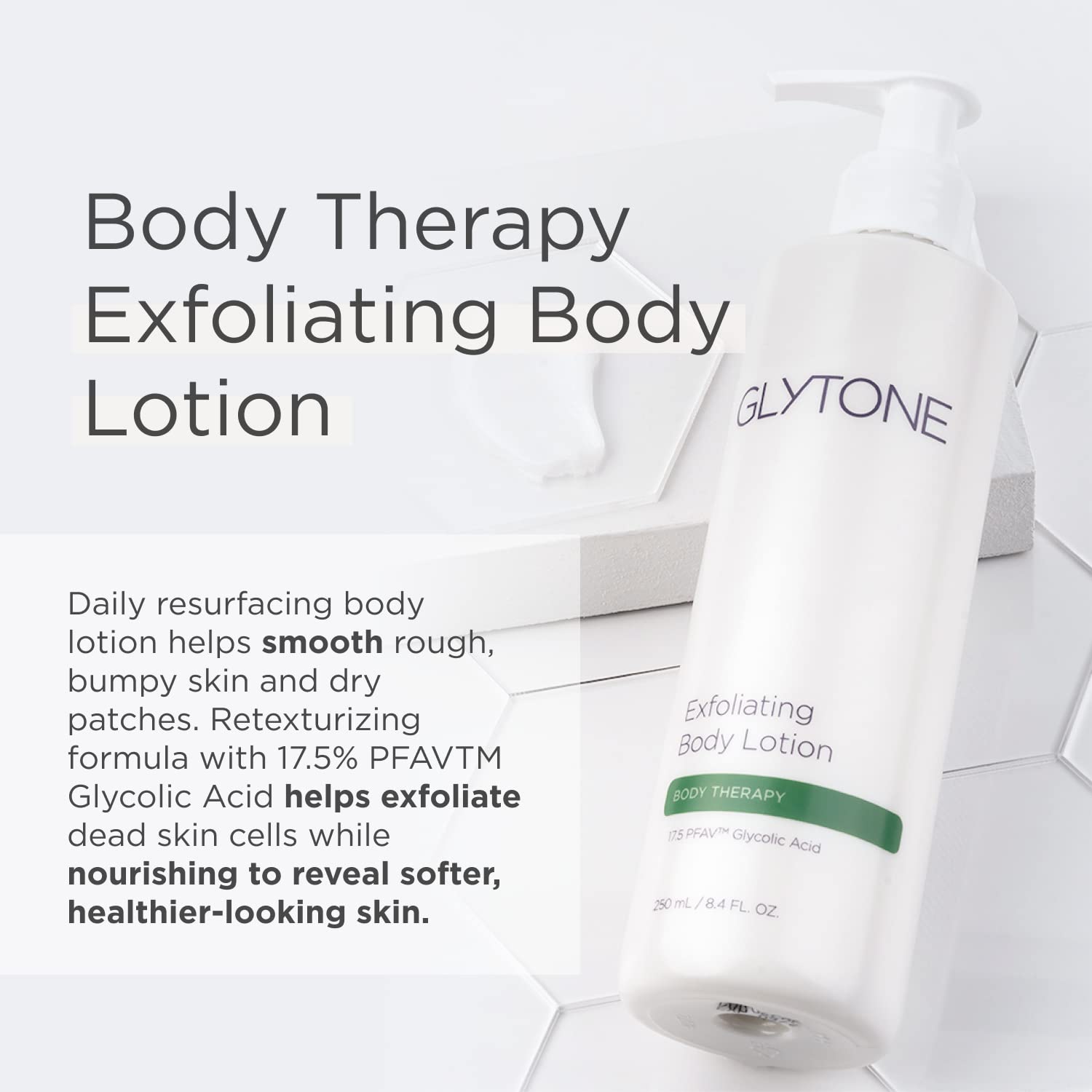 Glytone Glycolic Acid Exfoliating Body Lotion, Keratosis Pilaris Lotion For Rough And Bumpy Skin, Dry Skin Lotion, 17.5% PFAV Gl