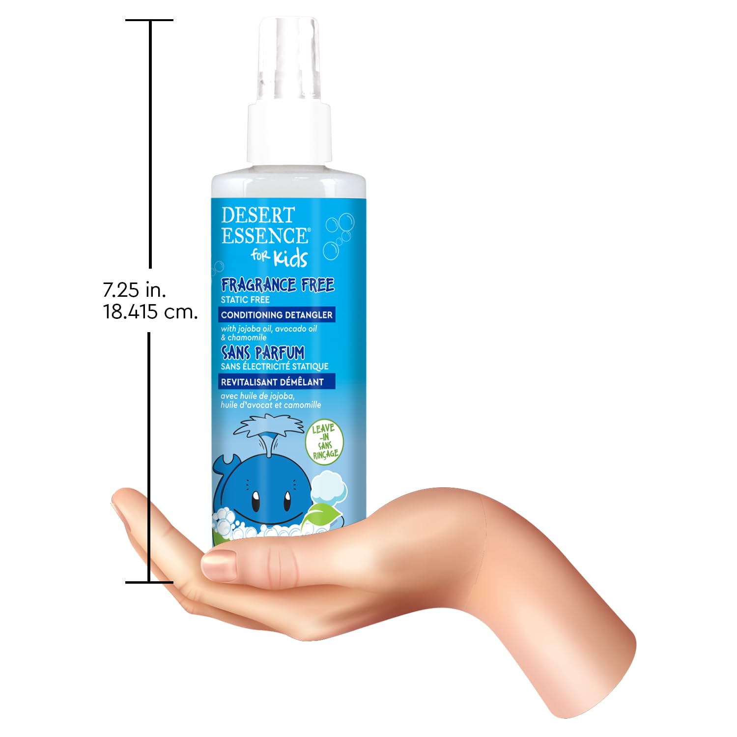 Desert Essence Kids Conditioing Detangler Spray 8.0 fl oz - Vegan, Gluten-Free. Cruelty-Free - Leaves hair smooth, shiny and eas