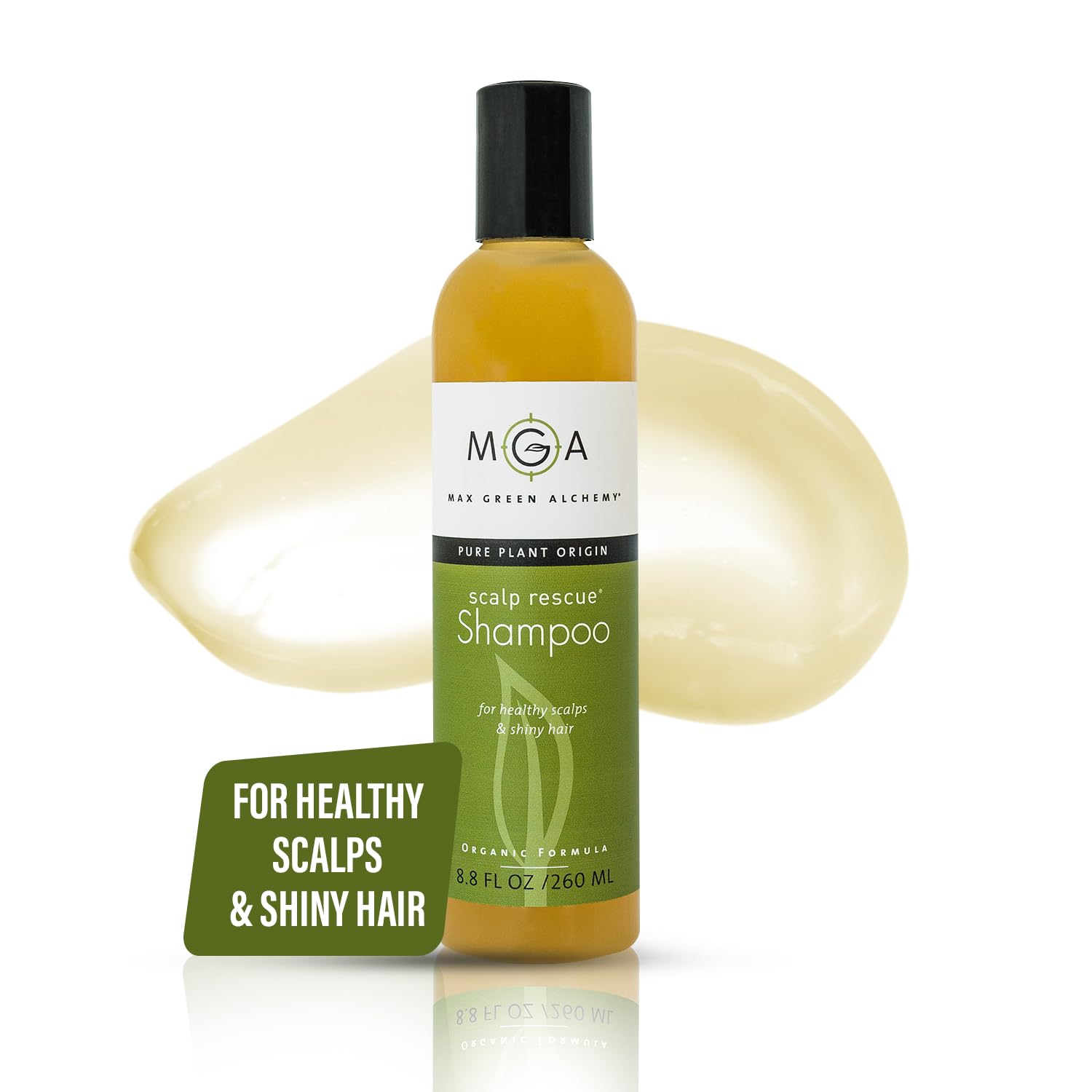 MGA Vegan Hair Shampoo - Organic Formula for All Types of Hair | With Natural Herbal Scent for Men & Women | Parabens Silicone &