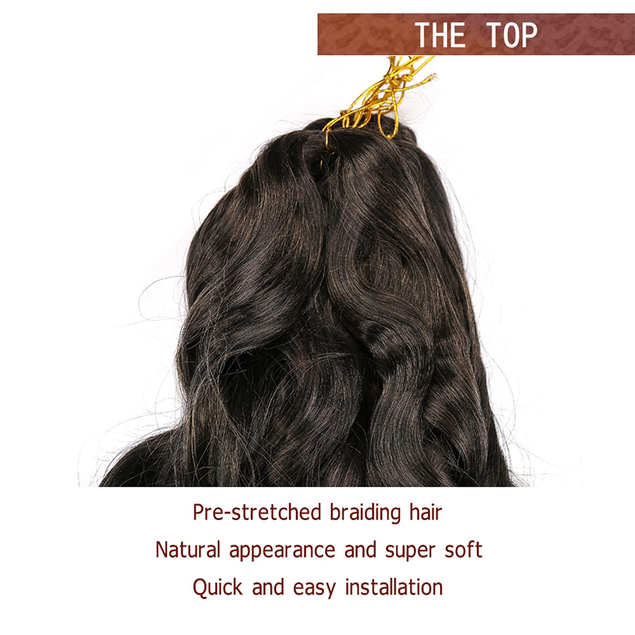 Amir Hair 8 Packs French Curly Braiding Hair 20 Inch Loose Wave Braiding Hair Pre Stretched Synthetic Hair Extensions (T27#)
