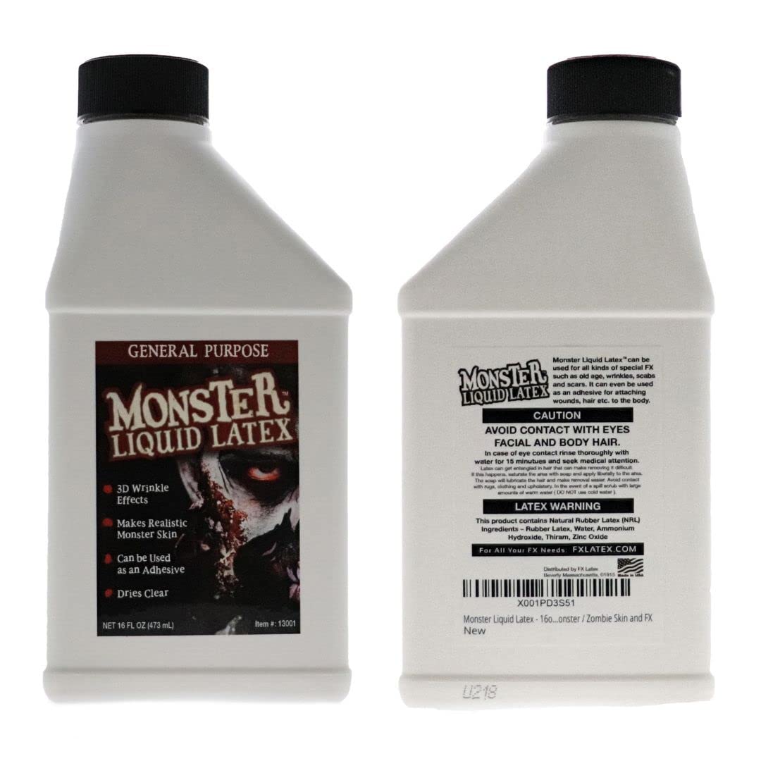Fx Monster Liquid Latex (2 Pack) For Halloween Costume, Zombie, Vampire, Monster Make Up & Dress Up, Special Effects, Parties An
