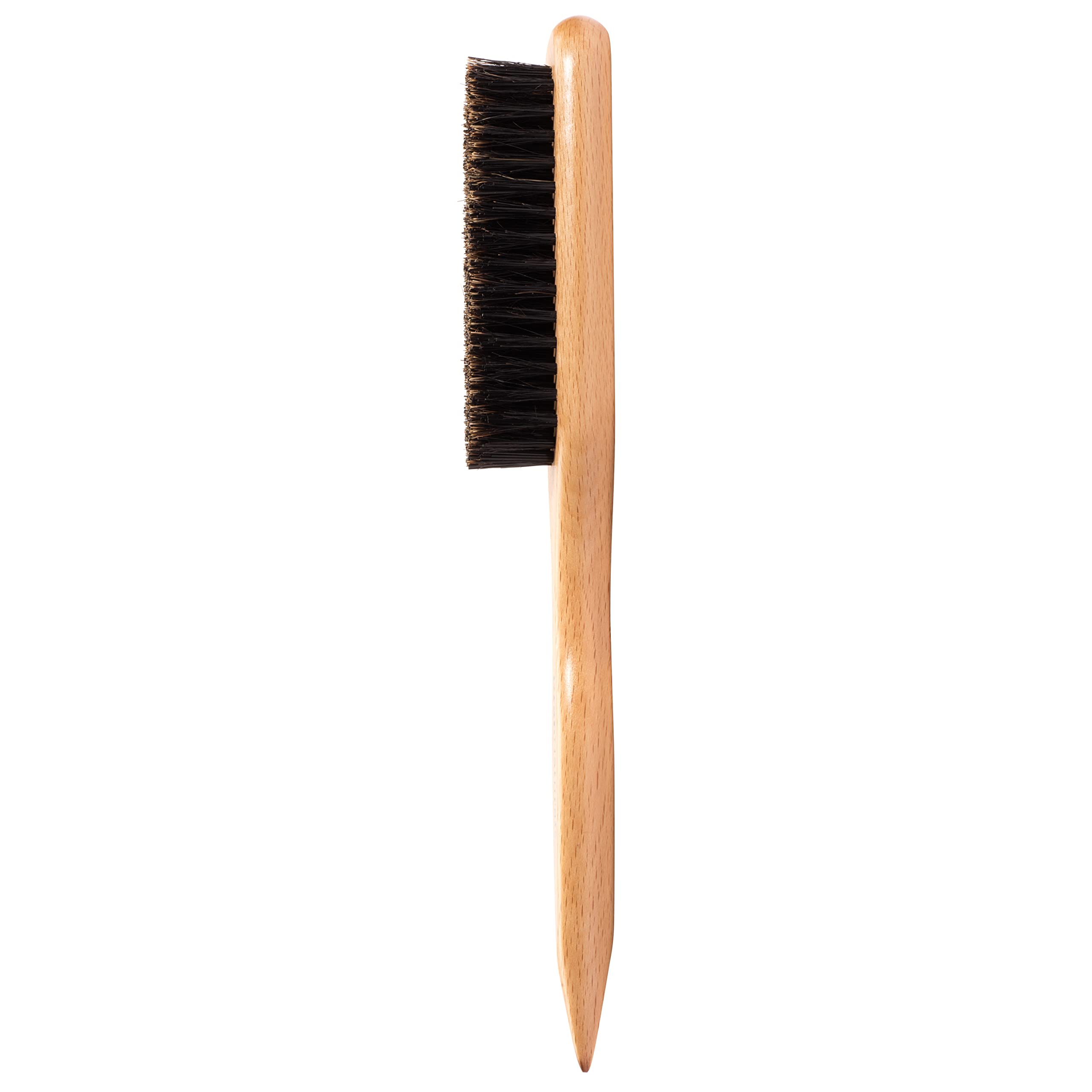 GranNaturals Boar Bristle Hair Brush for Ponytail & Bun - Smoothing, Teasing, Sectioning Tool