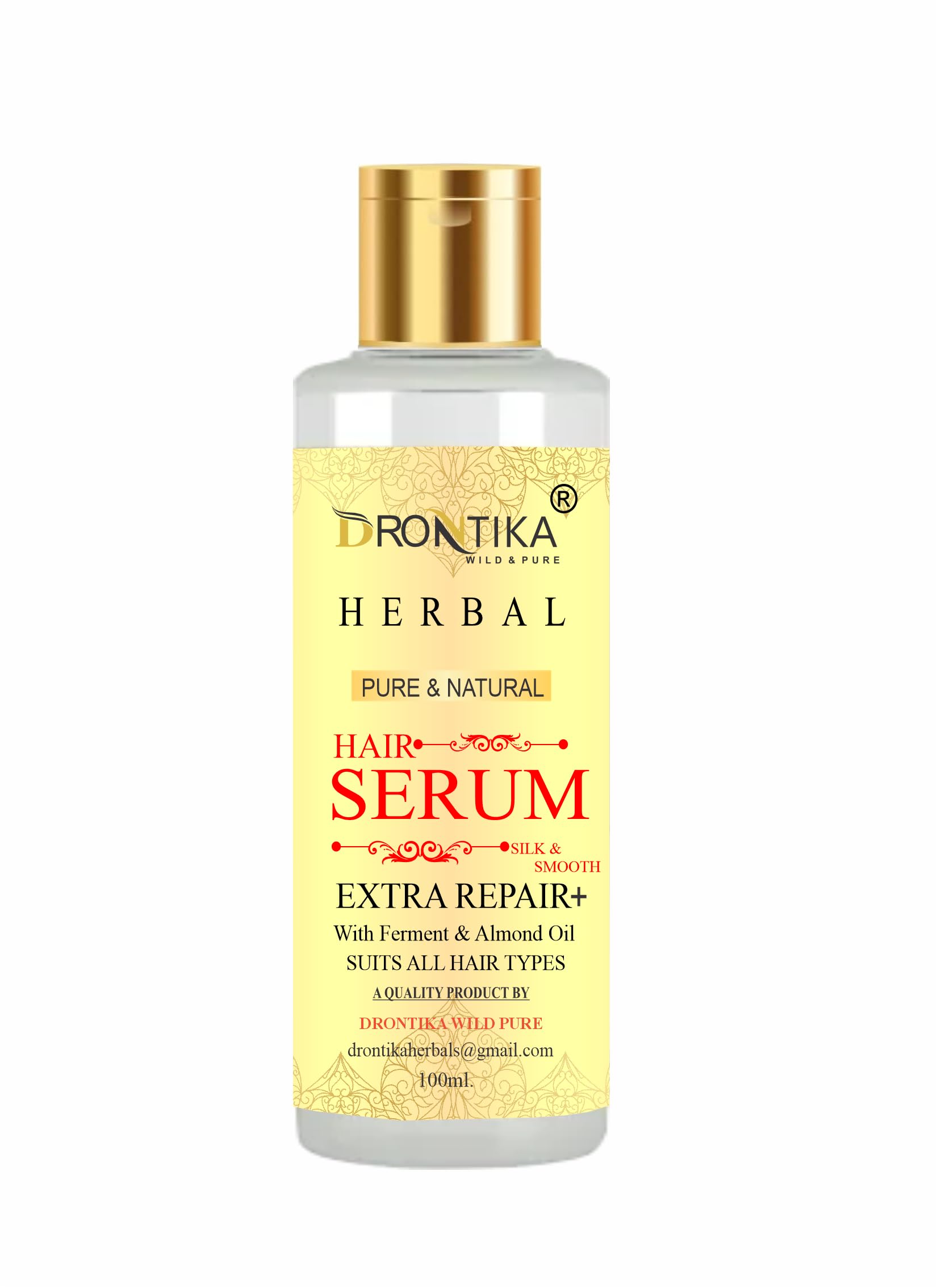 Drontika Hair Serum For Women & Men | Contains Walnut Oil | Instant Shine & Smoothness | Regular Use Hair Serum For Dry & Wet Ha