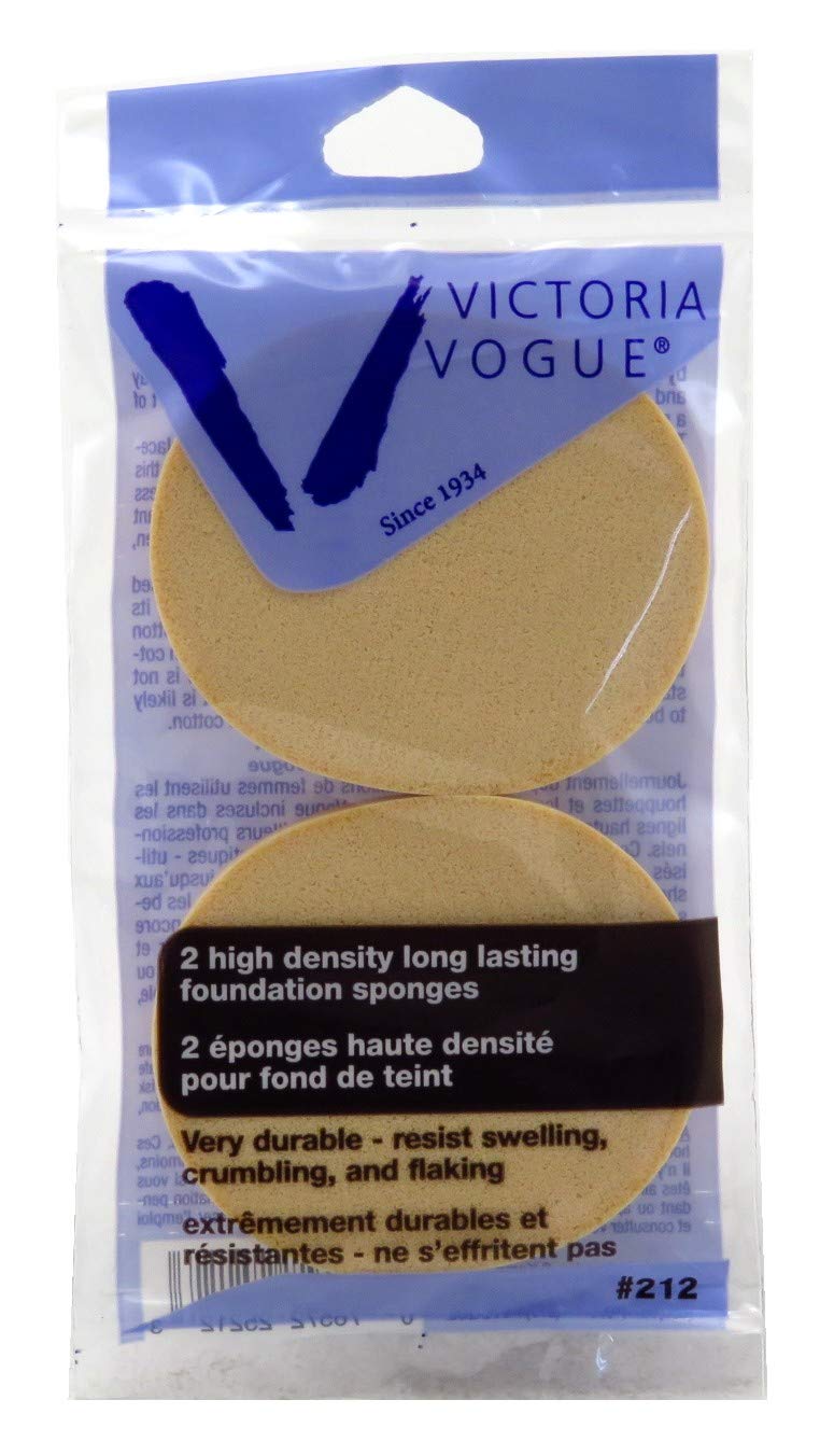 Victoria Vogue #212 Round Sponge 2 Count Foundation (2 Pack)