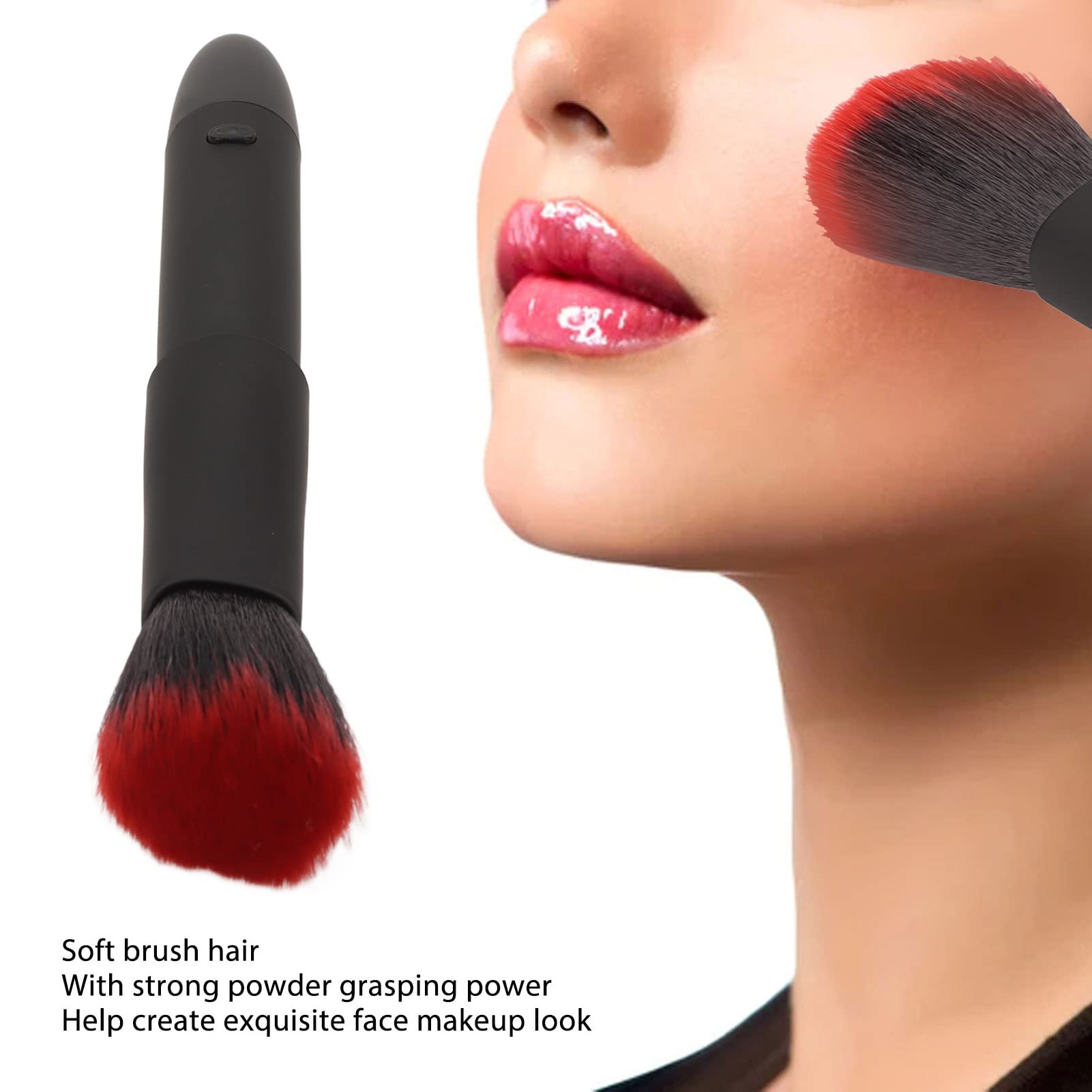 Electric Makeup Brush 10 Gears Rechargeable Multifunctional Waterproof Blush Brush For Contouring, Highlight And Airbrush