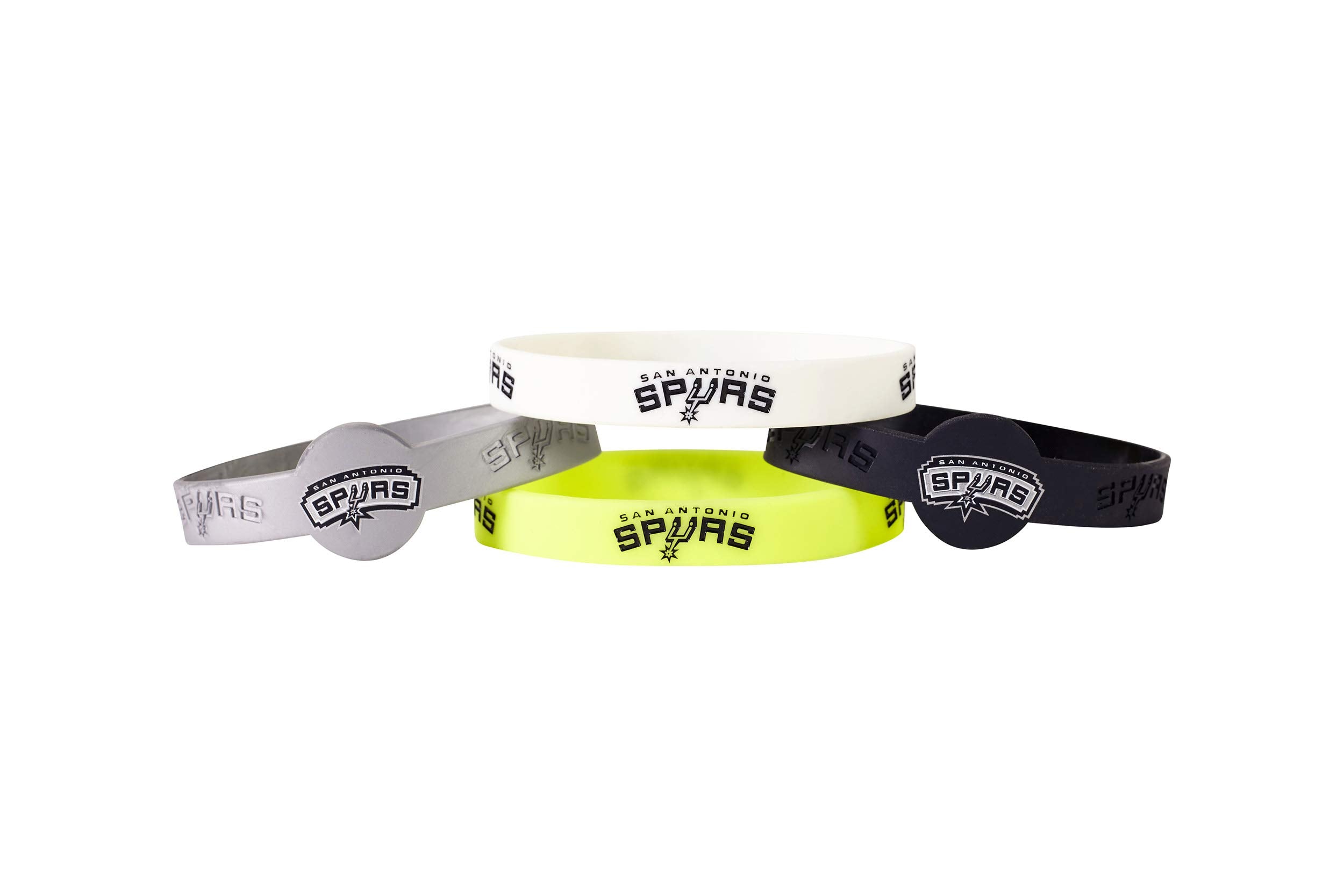 Aminco NBA San Antonio Spurs Silicone Bracelets, 4-Pack