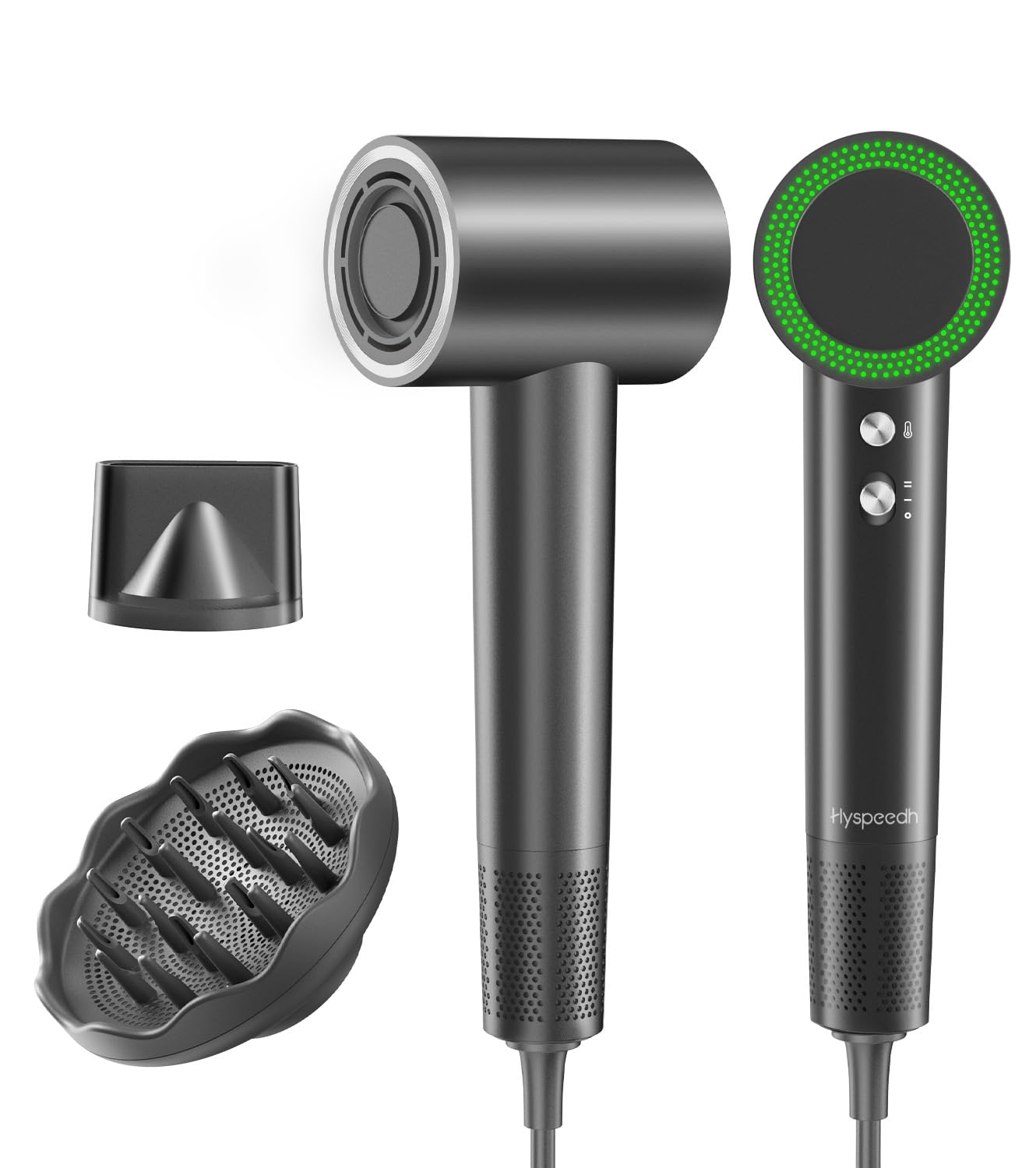 Hair Dryer with Diffuser,1-4min Fast Dry by 1400w, 3 Heat/Cool Wind Level,0.86lb Lightweight, 49db Low Noise, 2 Billion Plasma, 