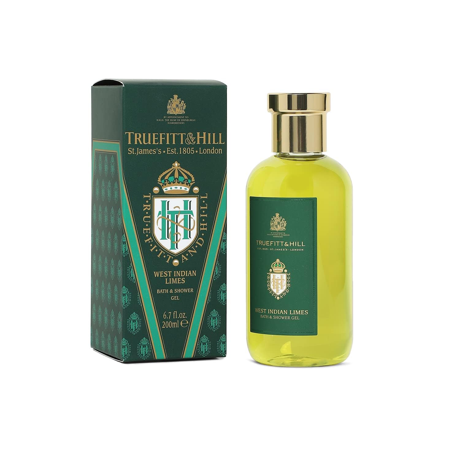 Truefitt & Hill Premium Luxury Bath & Shower Gel - West Indian Limes - Rich Lather, Deep Cleanse, And Refreshing Aroma - 6.7 Oz