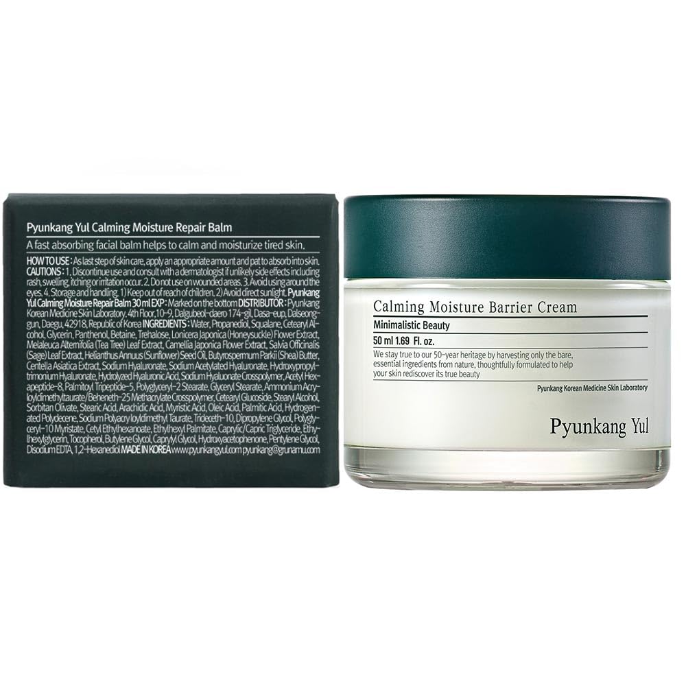Pyunkang Yul Calming Intensive Repair Balm - K-Beauty Moisturizer With Hyaluronic Acid, Tea Tree, Shea Butter - 1.01 Fl Oz