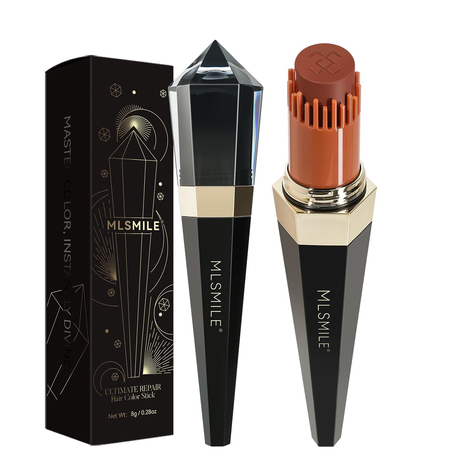 Portable Hair Dye Stick, Quick Cover Root Touch Up Stick With Comb, Waterproof and SweatProof Hair Dye Stick, LongLasting Cove