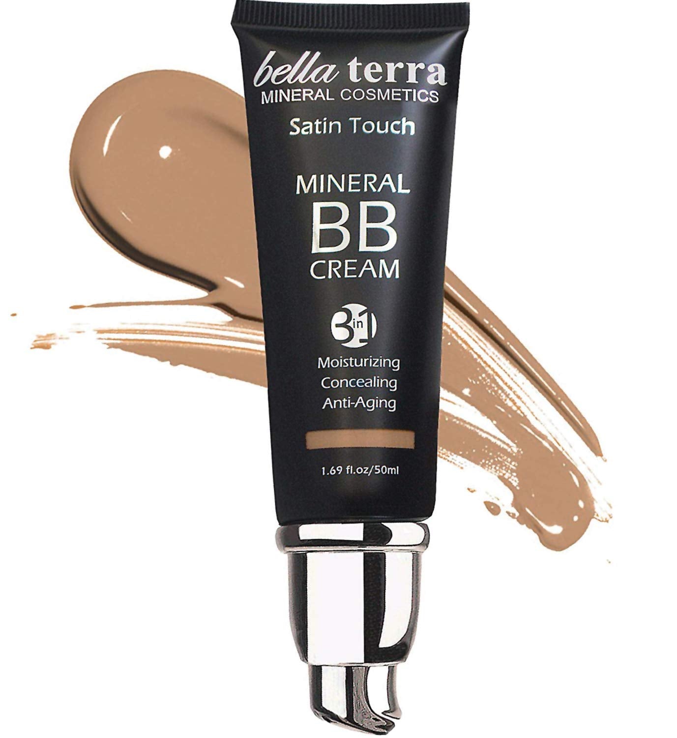 Bellaterra Cosmetics Mineral BB Cream - Tinted Moisturizer & Foundation, Hypoallergenic, Buildable Coverage, Oil-Free, Non-Comed