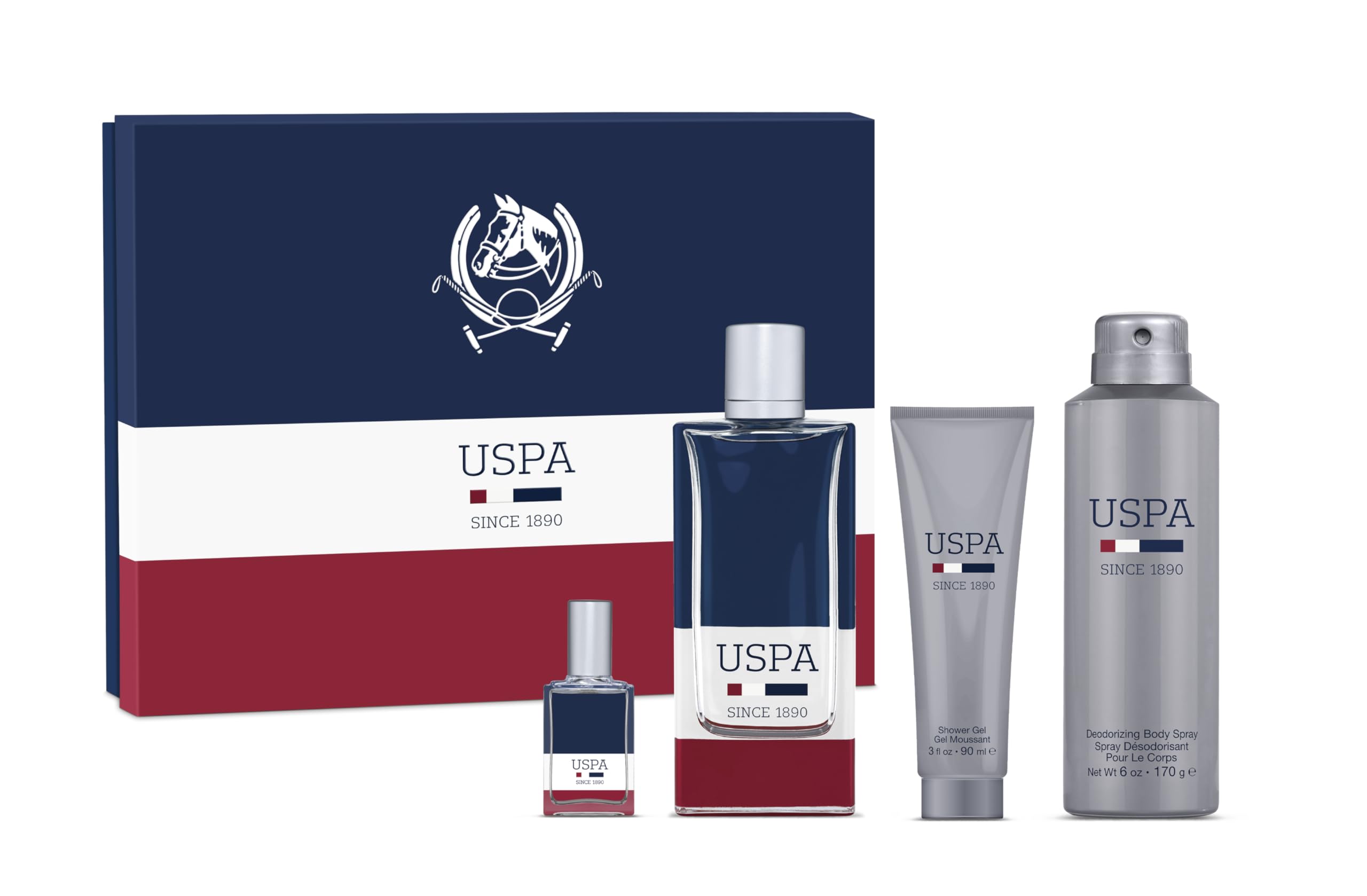 US Polo Association USPA for Men - 4-Piece Gift Set