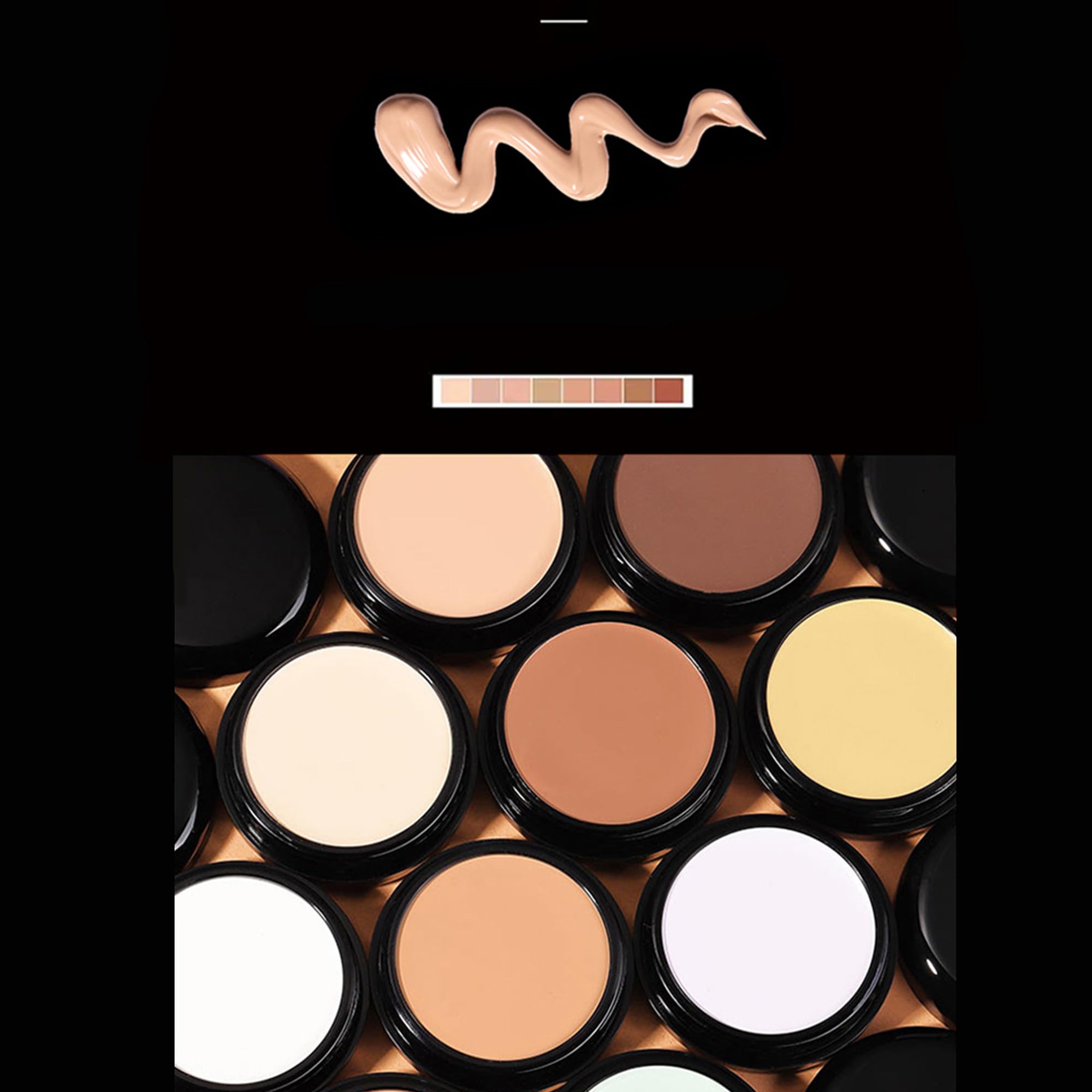 Mallofusa Single Color Face Makeup Concealer Foundation Palette Creamy Moisturizing 0.49oz (Purple)