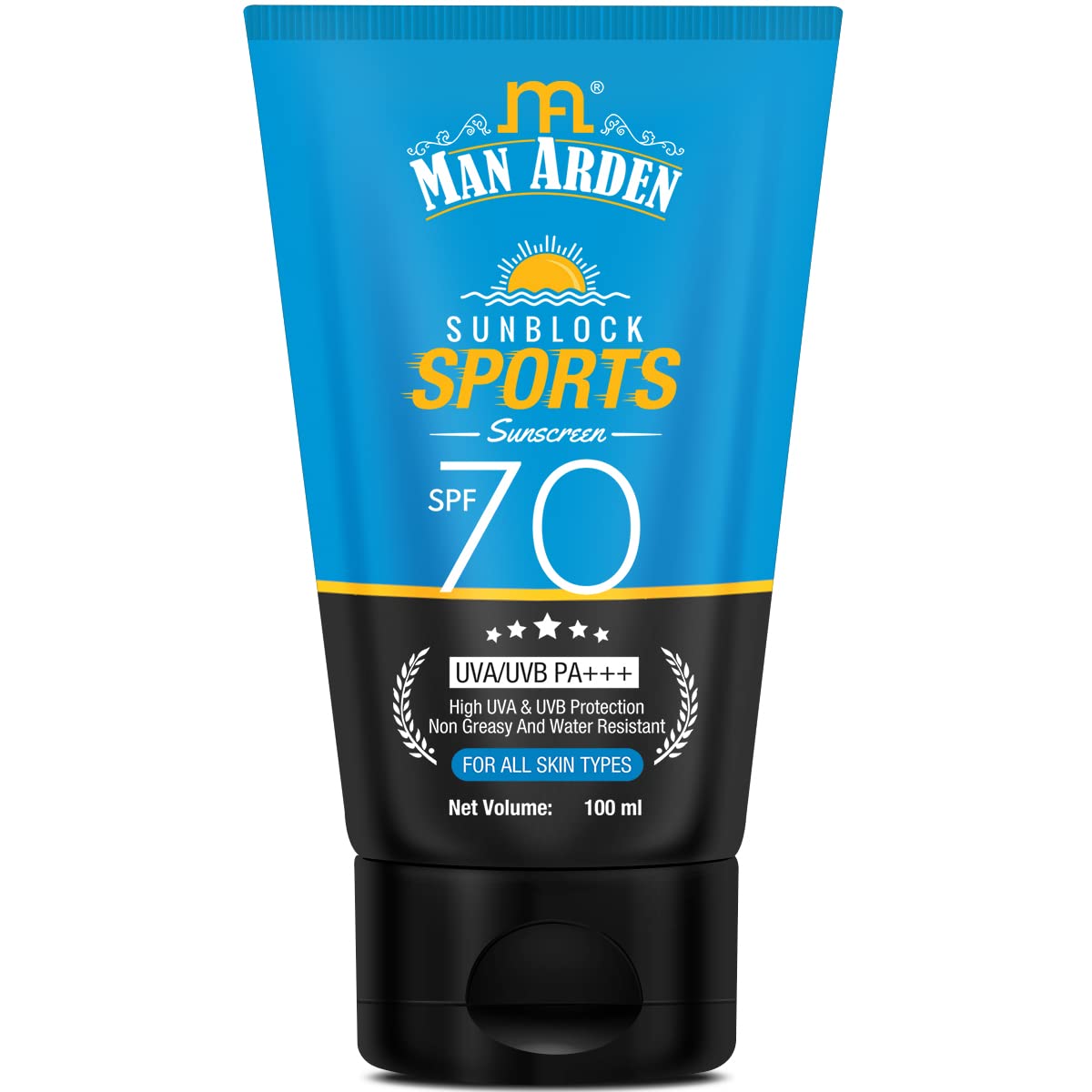 Man Arden Sun Block Sports Sunscreen Spf 70, For All Skin Types, Uva ...