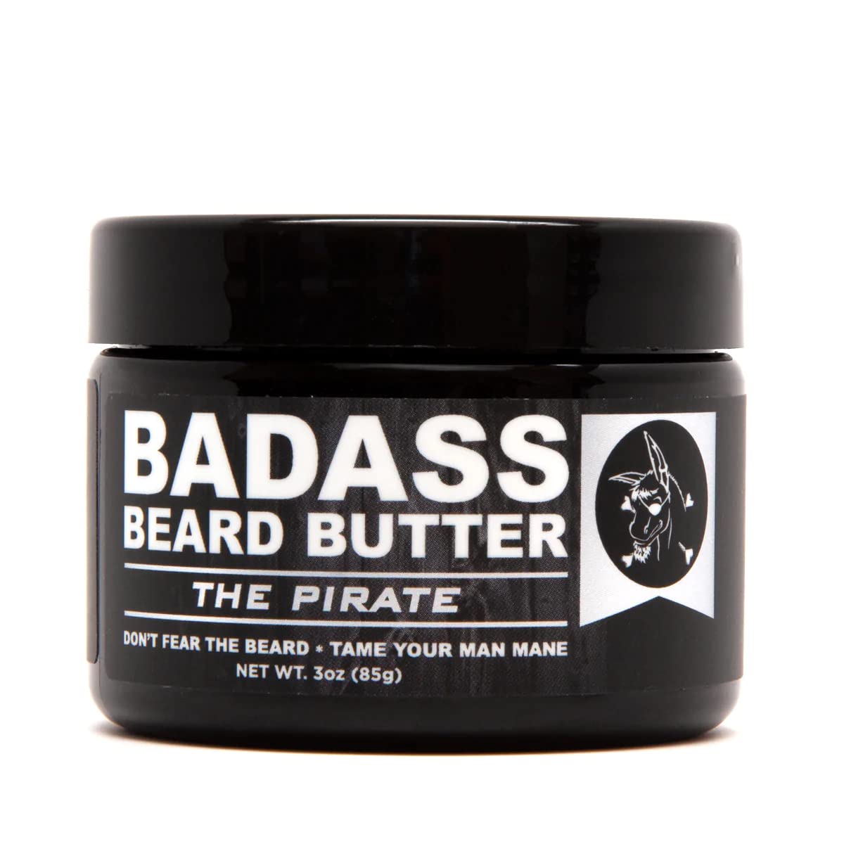 Badass Beard Care Beard Butter For Men - THE PIRATE, 3 oz - Made of Natural Ingrediens for Healthy, Soften and Itchness Free Bea