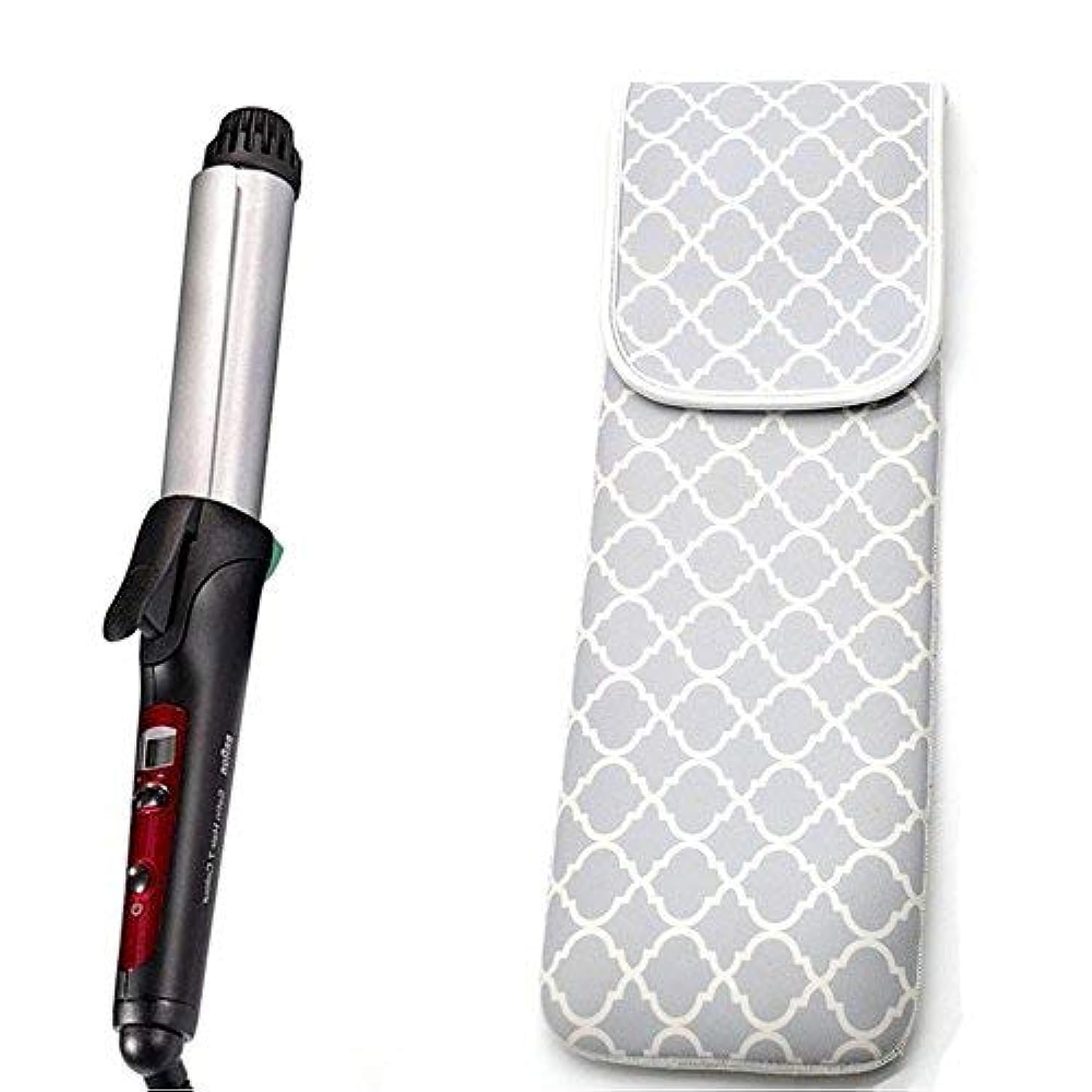 Aleifle Women'S Heat Resistant Neoprene Curling Iron Holder Flat Iron Curling Wand Travel Storage Cover Case Bag Pouch -Water-Re