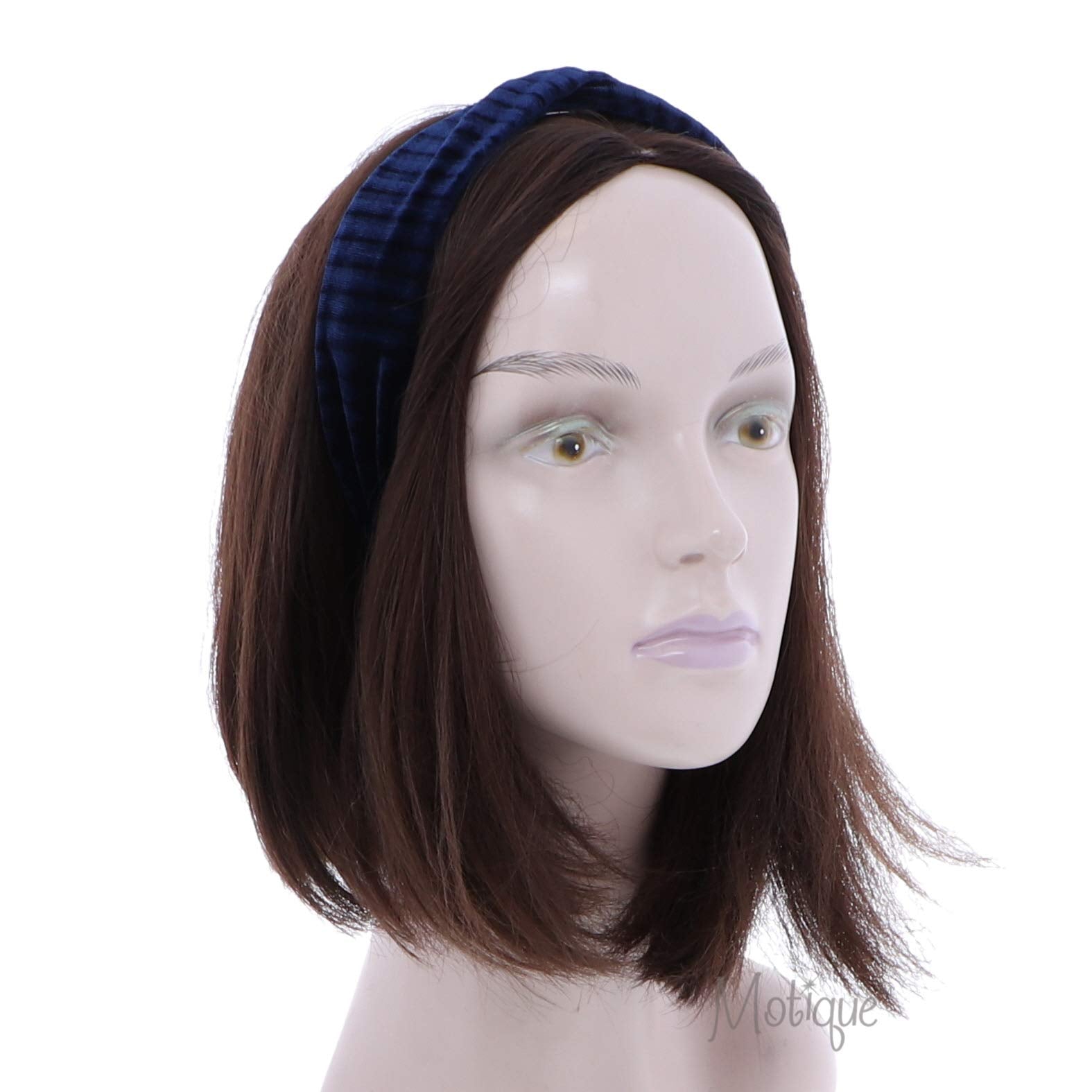 Beautiful Holiday Velvet Twist Headband For Women and Girls-Navy