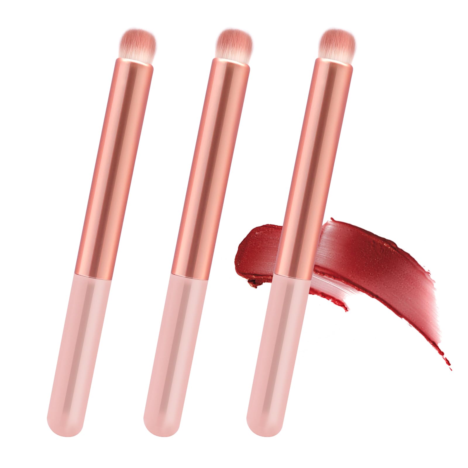 Lip Brush Lip Smudge Brushes Lipstick Brush with Tubes 3PCS Lip Gloss Applicator Wands Lip Brushes Multi-purpose Lip Makeup Brus