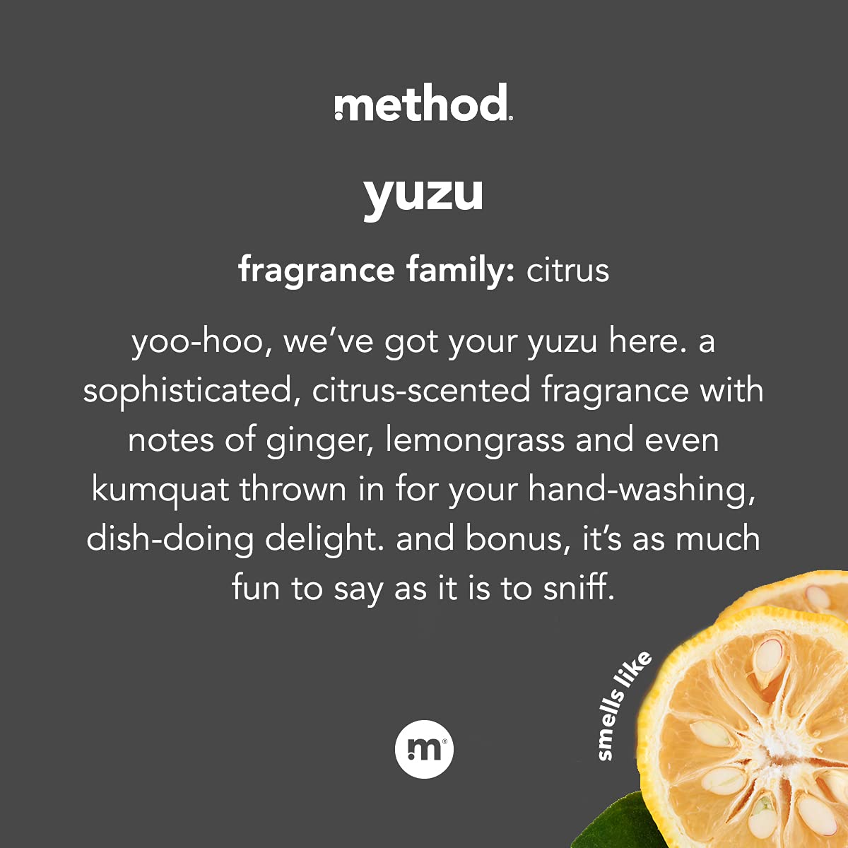 Method Gel Hand Wash, Yuzu, Biodegradable Formula, 11.5 fl oz (Pack of 1)