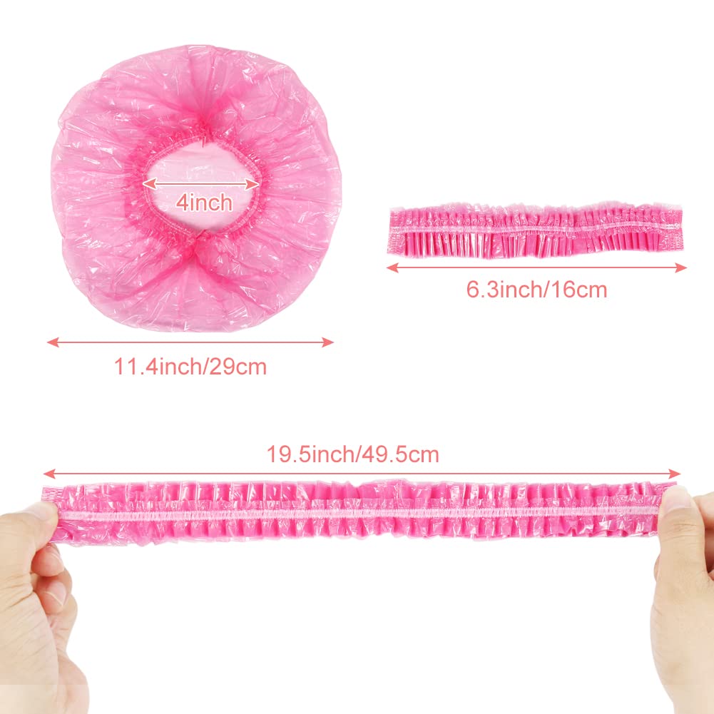 Shintop Disposable Shower Caps For Women,100 Packs Hair Caps Individually Wrapped With Large Elastic Bath Cap For Home, Hotel, H