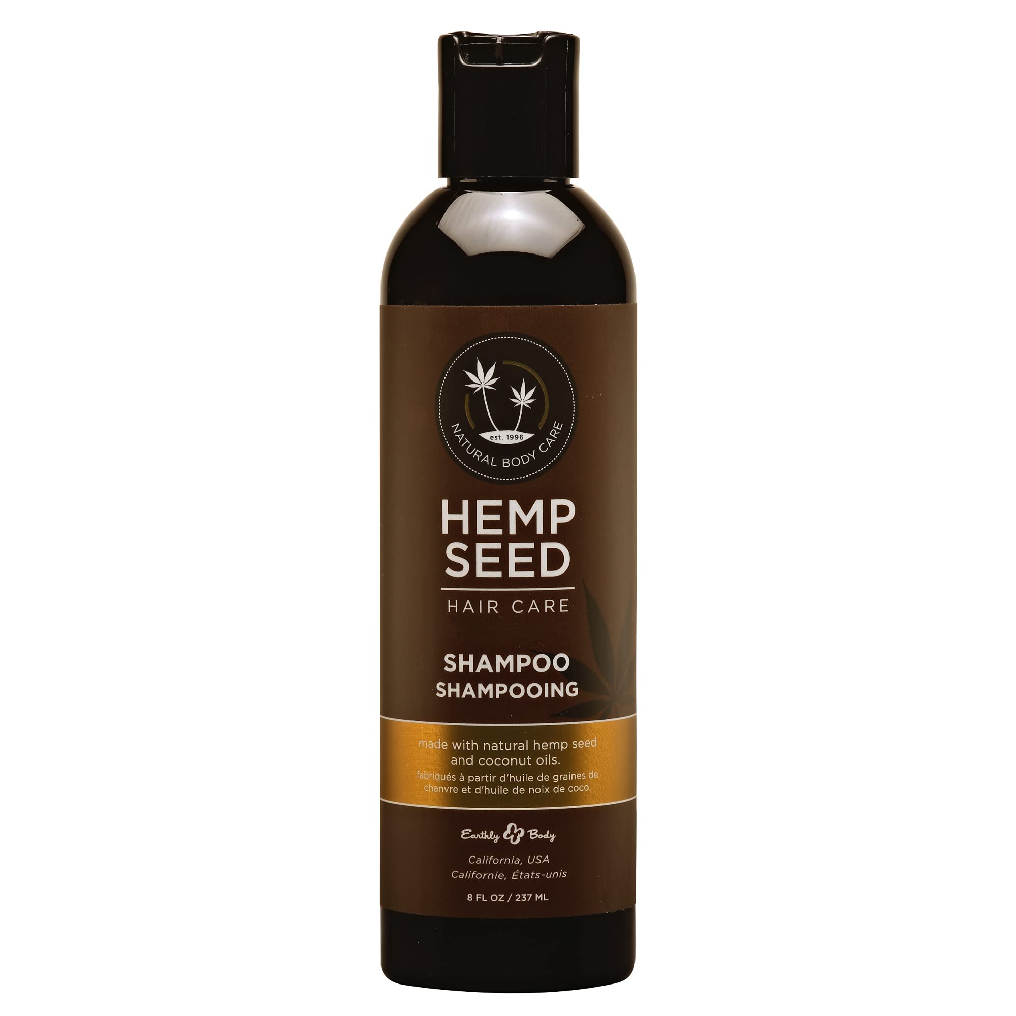 Hemp Seed Hair Care Shampoo, Naked in the Woods - 8 oz - Moisturizes Hair, Cleans & Soothes Scalp - Sulfate-Free Formula with He