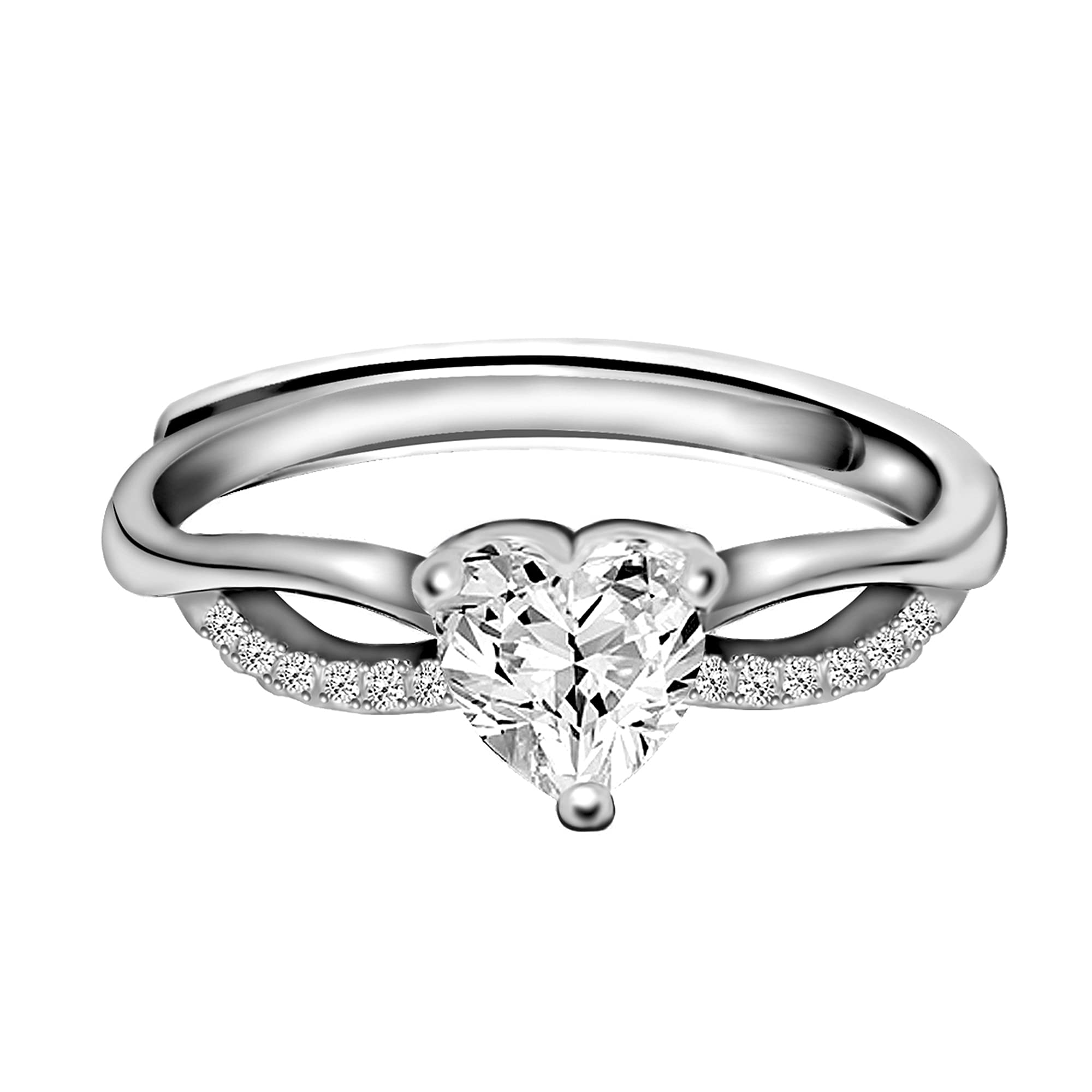 GIVA 925 Silver Infinity Heart Ring, Adjustable | Gifts for Girlfriend, Rakhi Rakshabandhan Gift for Sister Bhabhi , Gifts for W