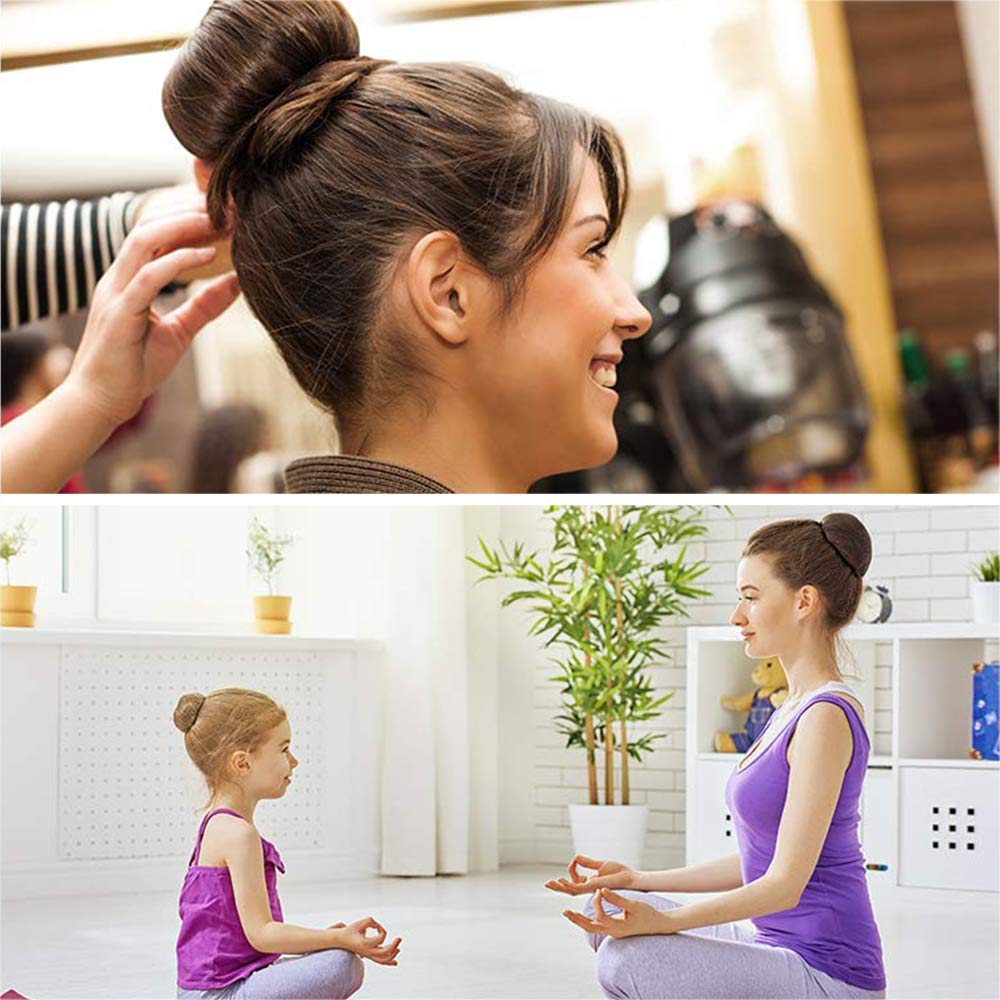 Extra Hair Donut Bun Maker for Kids, Ring Style Bun, 2PCS Chignon Hair Small Doughnut Shaper for Short and Thin Hair (Small, 2.5