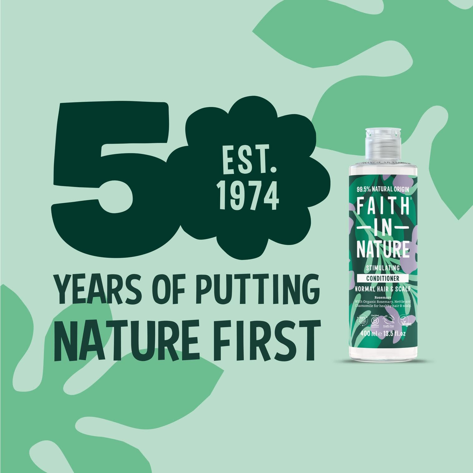 FAITH IN NATURE Natural Conditioner - Vegan & Cruelty Free, No SLS or Parabens - 13.5 fl oz, Rosemary