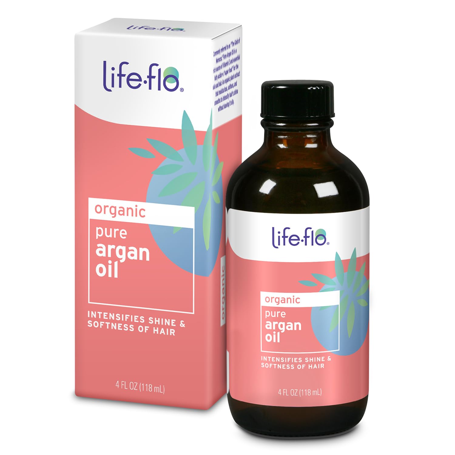 Life-flo Pure Argan Oil | Organic and Cold Pressed | Intensify Hair Shine and Softness & Minimize Split Ends | Skin Moisturizer 