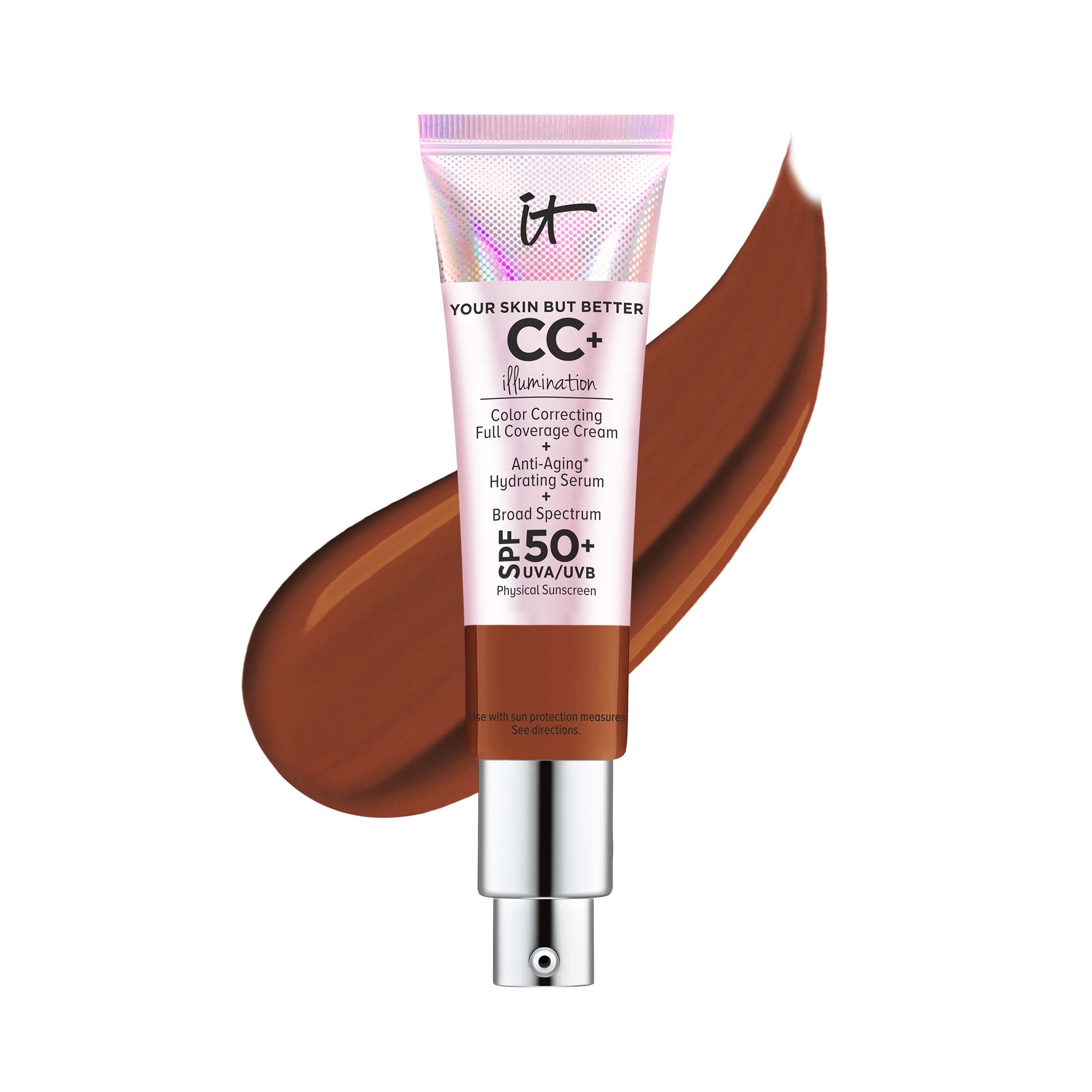 It Cosmetics Your Skin But Better Cc+ Cream Illumination, Deep (N) - Color Correcting Cream, Full-Coverage Foundation, Hydrating