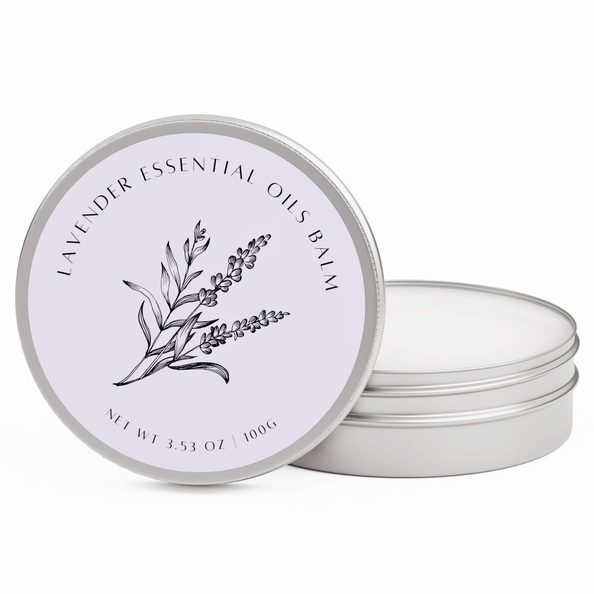 benatu Lavender Essential Oil Balm for Dry Skin Care, Scented Vitamin E Body Butter for Women and Men, Relaxing & Reparing Massa