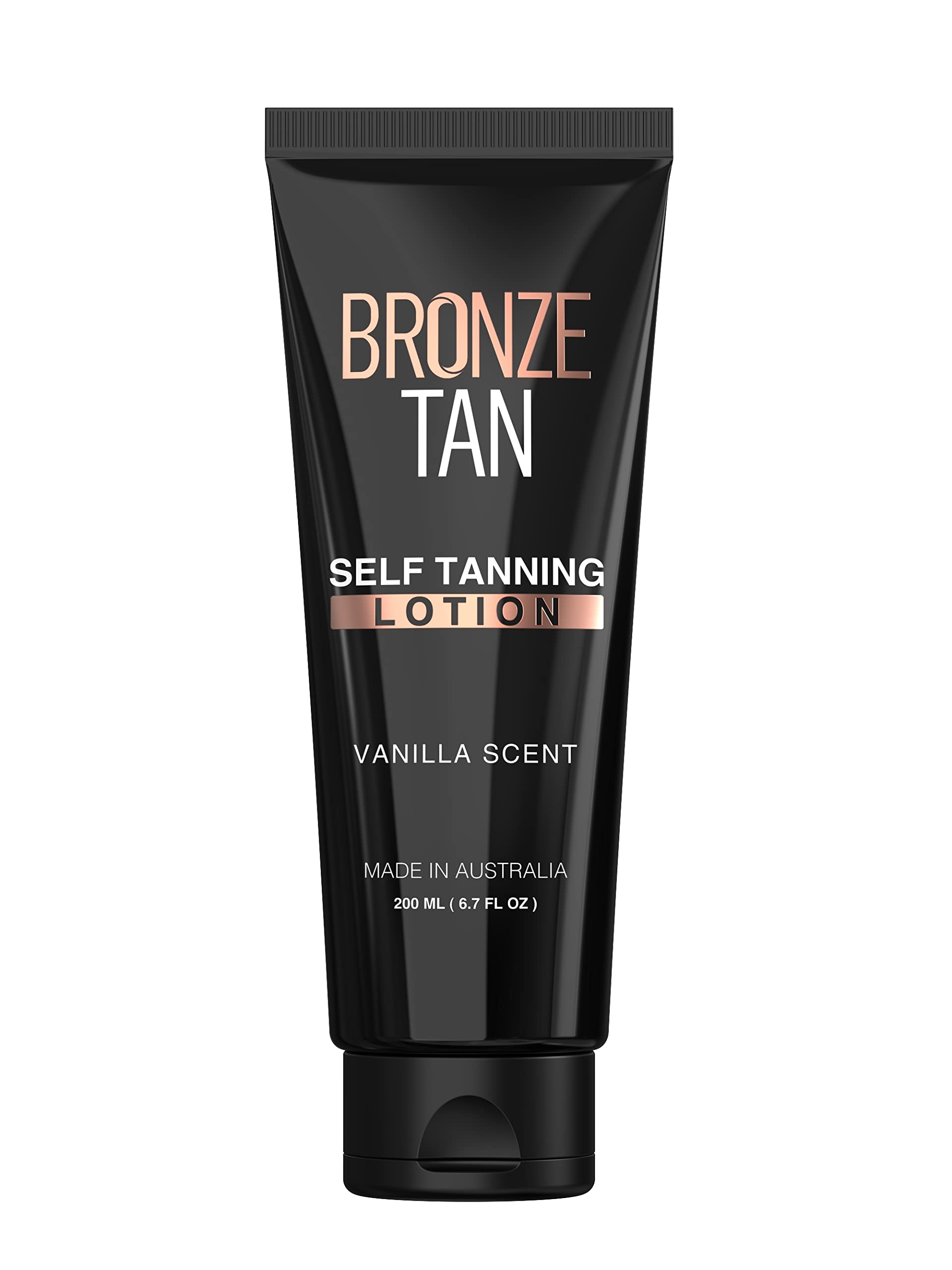 Bronze Tan Self Tanning Lotion - Luxurious Vanilla Self Tanner for Face & Body - No Color Guide Sunless Tanner for a Natural Glo
