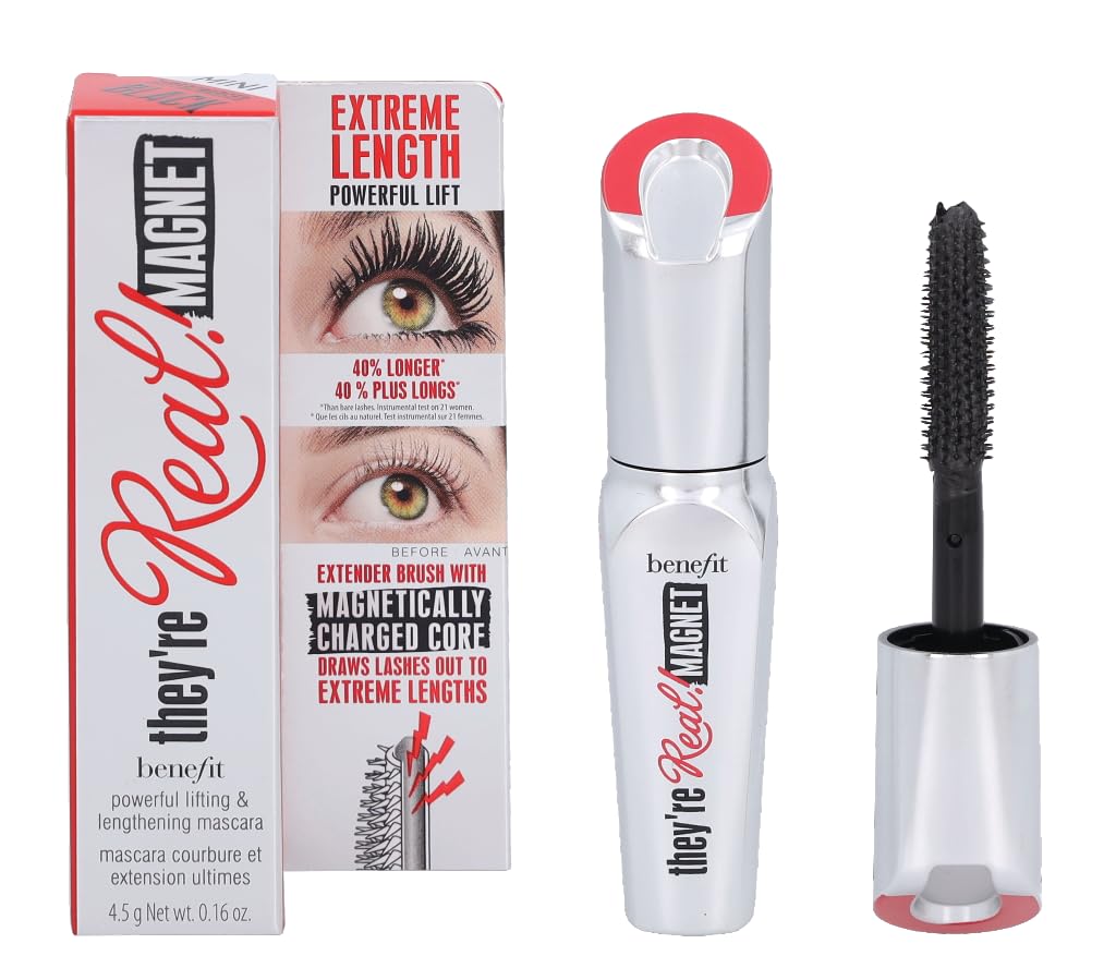 Benefit Cosmetics Mini Theyre Real Magnet Extreme Lengthening Mascara Supercharged Black