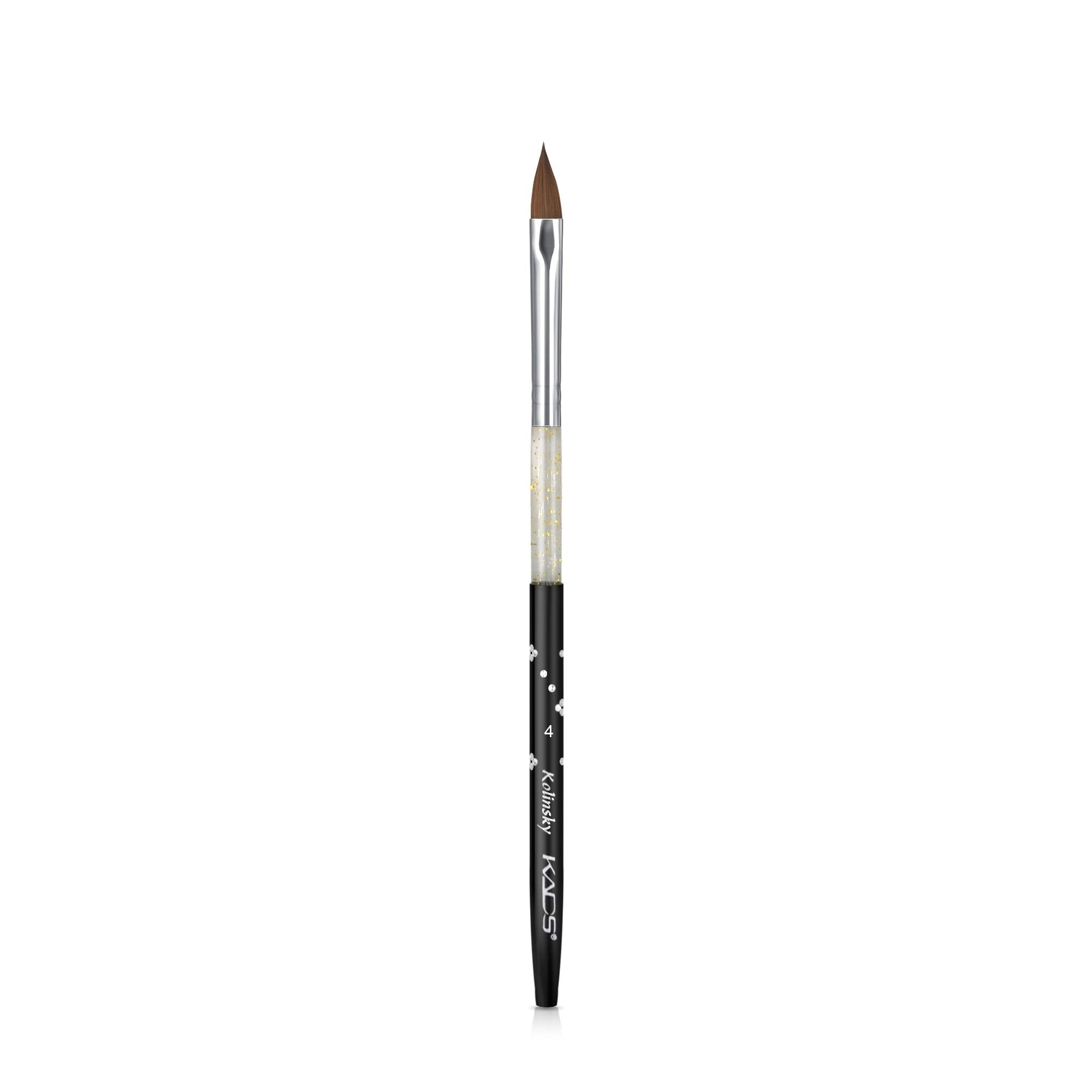 KADS kolinsky Sable Acrylic Nail Brush Fashion Acrylic Nail Brushes for Nail Art Size 4#