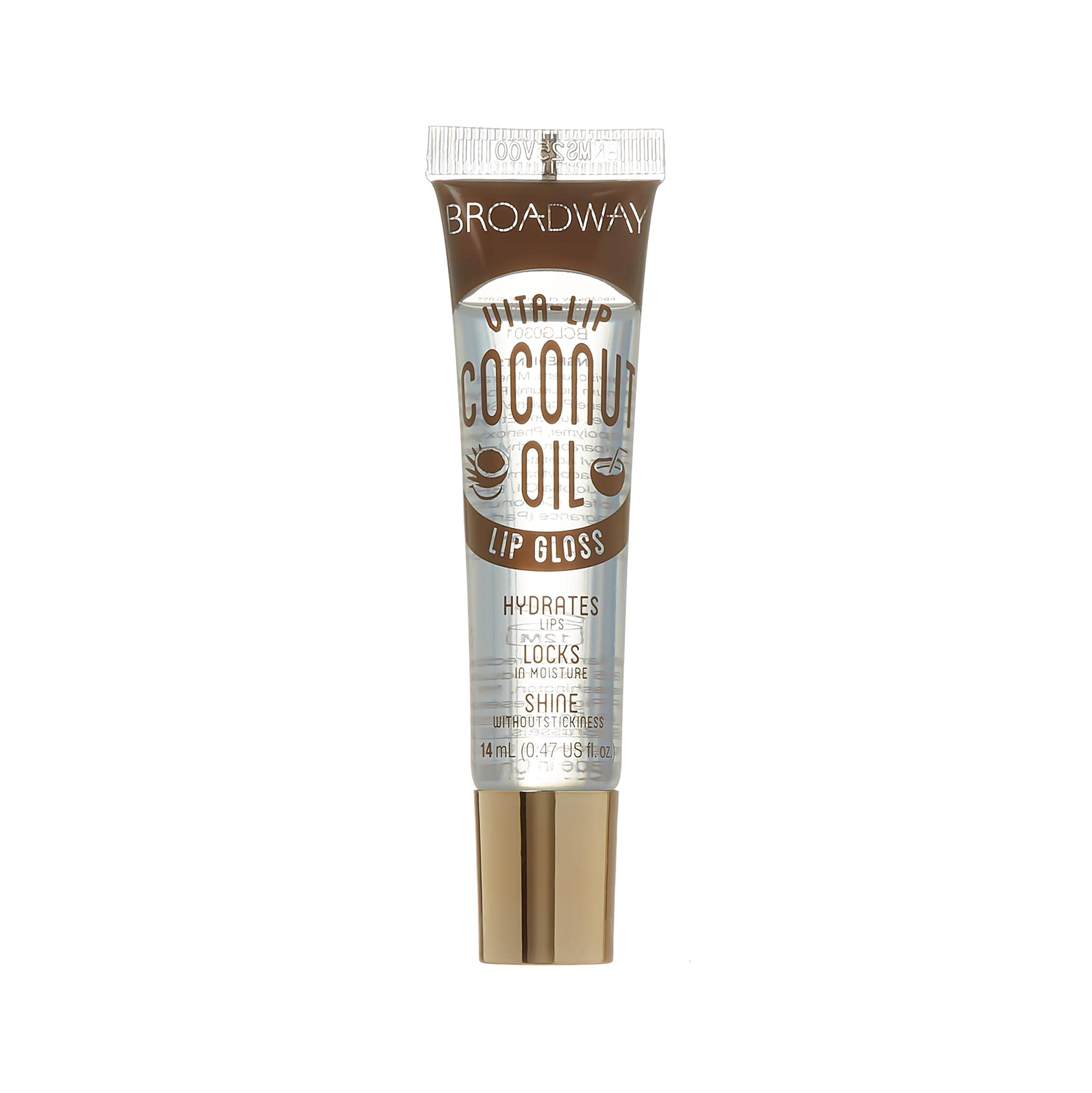 6-Packs Kiss Broadway Clear Lip Gloss (Coconut Oil)