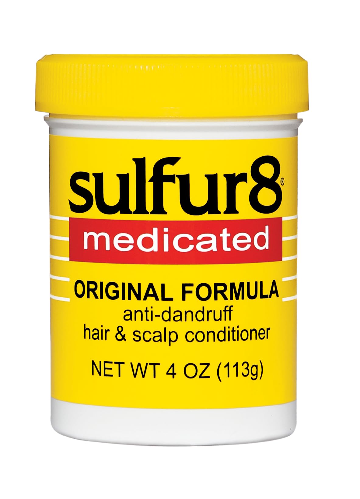 Sulfur 8 Medicated Anti-Dandruff Hair & Scalp Conditioner 4 oz - Helps Control Dandruff, Soothes Itchy Scalp & Moisturizes Hair 