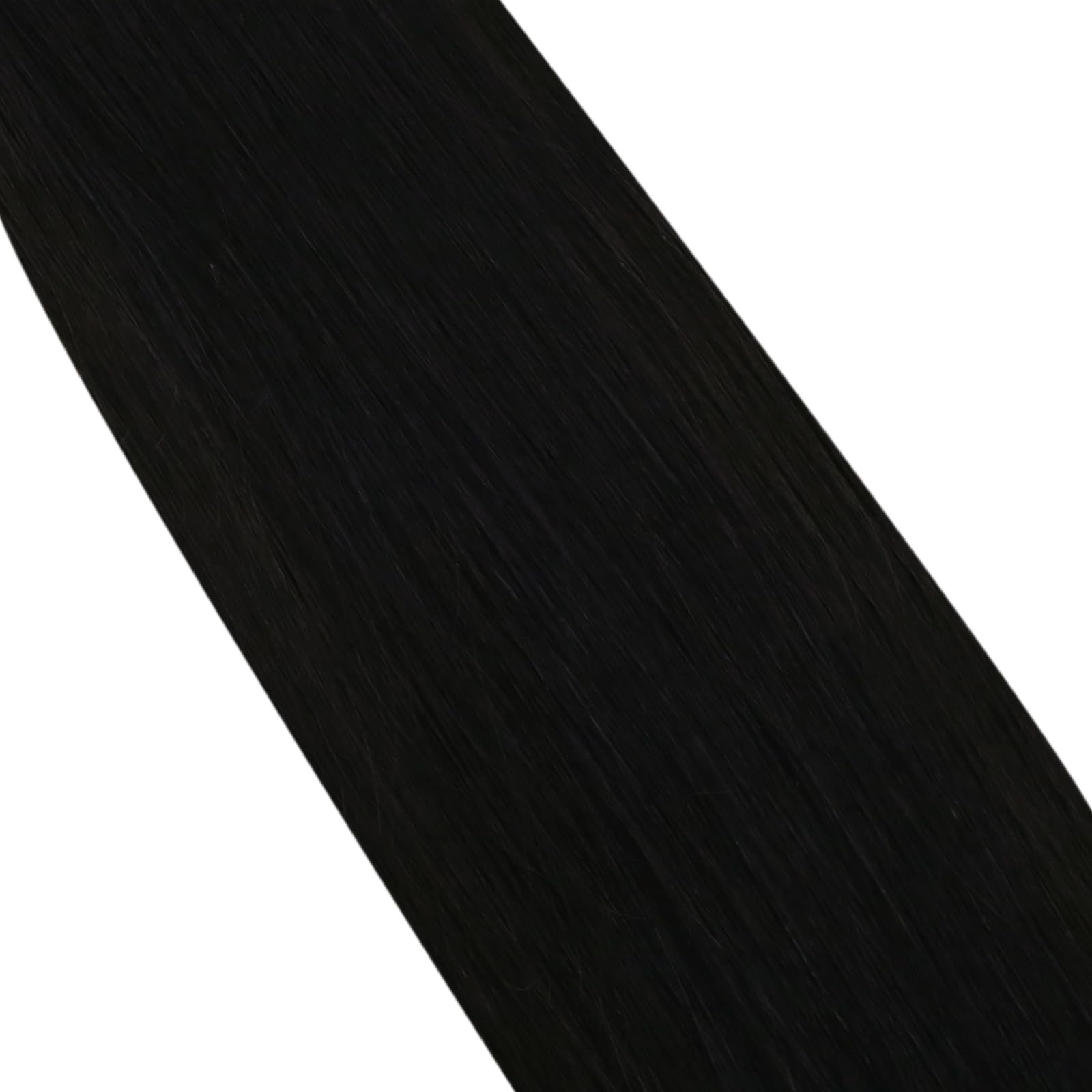 Moresoo Tape In Black Hair Extensions Glue On Straight Human Hair 14 Inch Remy Tape In Hair Extensions 20Pcs 1B Off Black Soft T