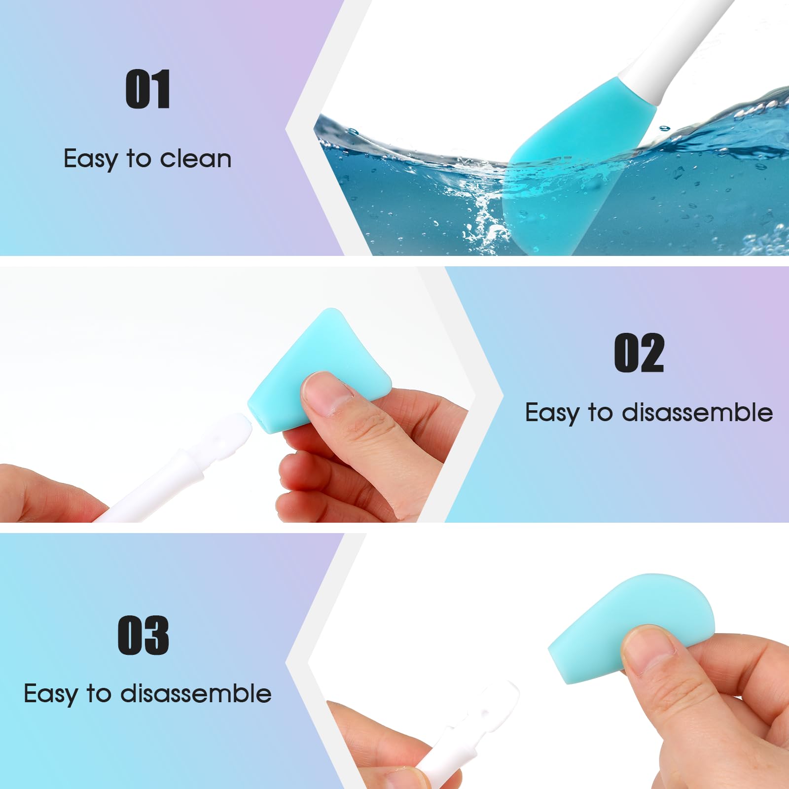 Silicone Face Mask Applicator, 4 Pcs Double-End Mask Brushes For Facial Mud Mixing Spatula Soft Makeup Beauty Brush Tools For Ap