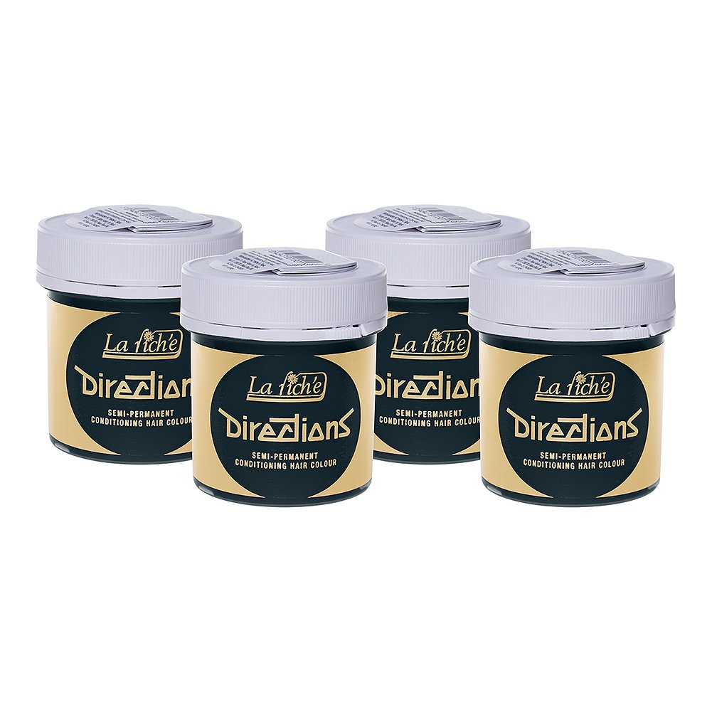 4 X La Riche Directions Semi-Permanent Hair Color 88Ml Tubs - Turquoise