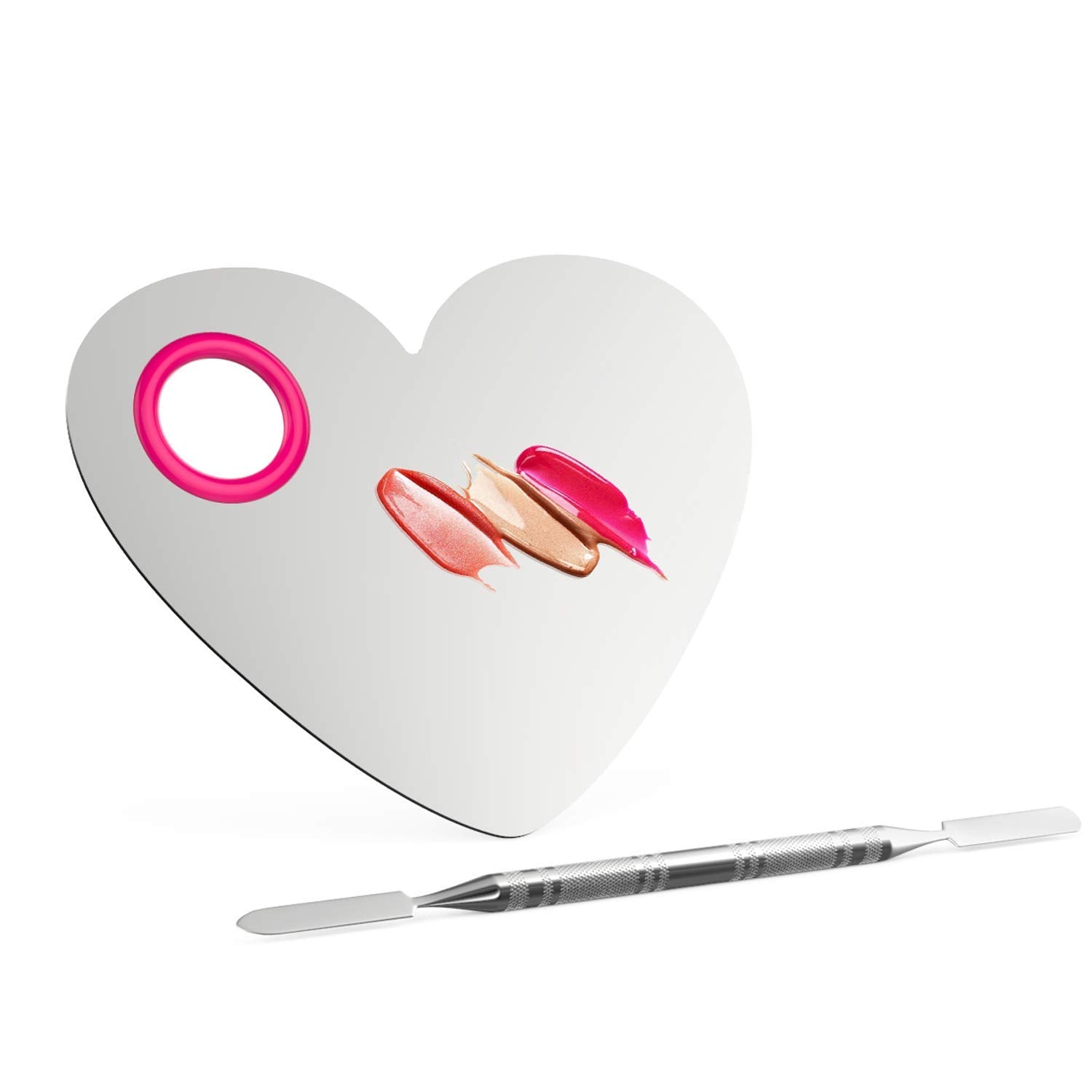 Luxspire Makeup Mixing Palette, Stainless Steel Cosmetics Makeup Palette Foundation Cream Mixing Blending Artist Tool Makeup Too