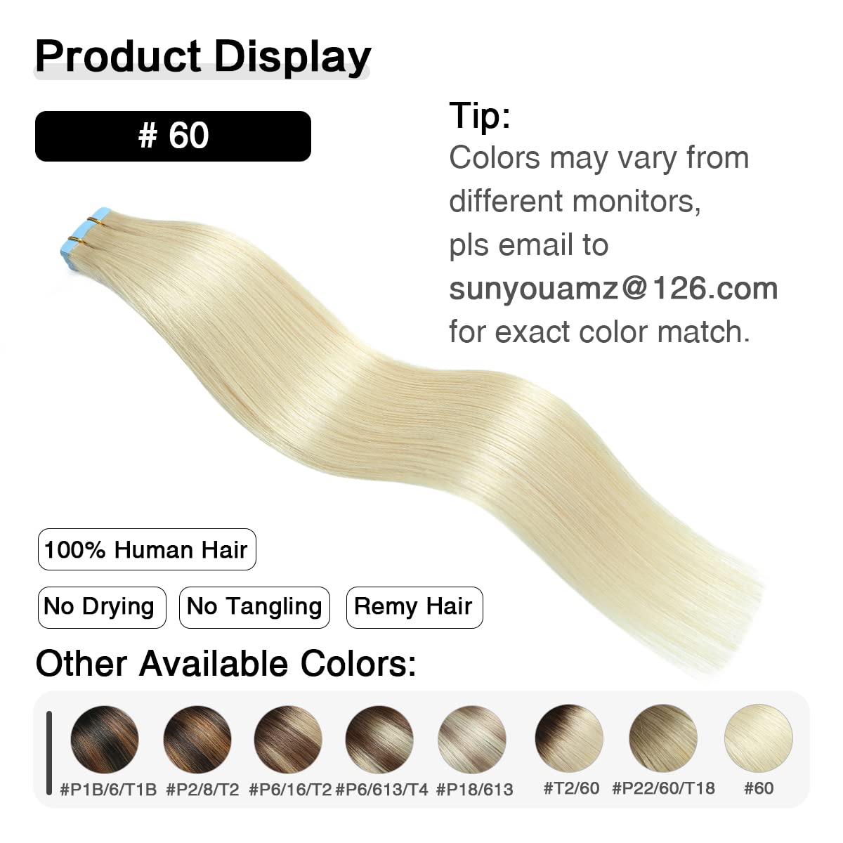 Suyya Tape In Hair Extensions Human Hair Platinum Blonde 12 Inch 40G/Pack 20Pcs Straight Seamless Skin Weft Tape In Real Human H