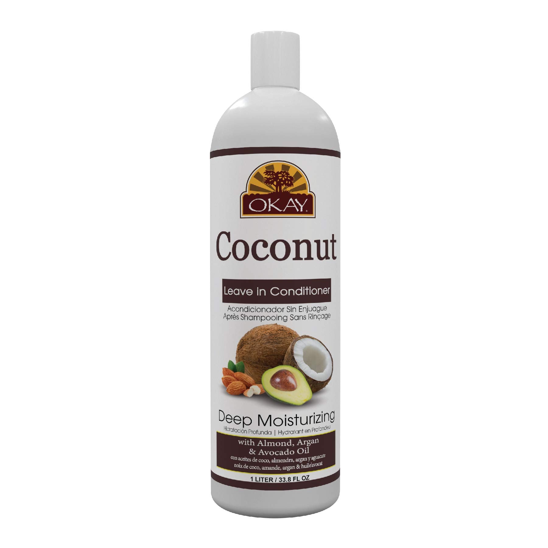 OKAY Coconut Deep Moisturizing Leave In Conditioner Helps Replenish Moisture And Elasticity For Healthy Strong Hair Sulfate,Sili